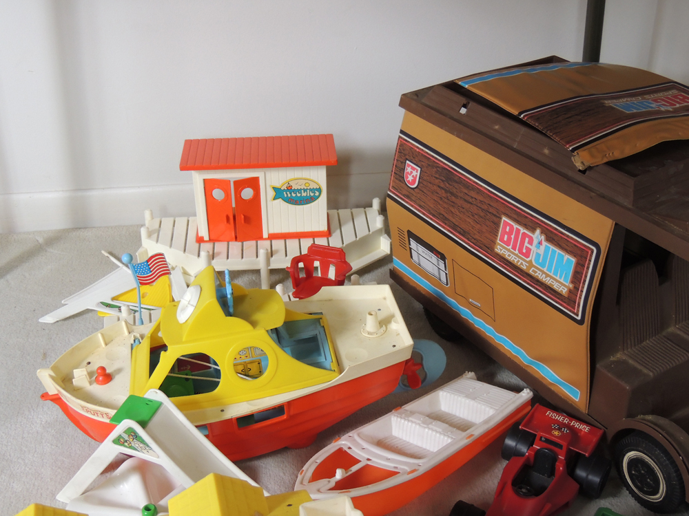 Huge Collection of Vintage Fisher-Price Toys