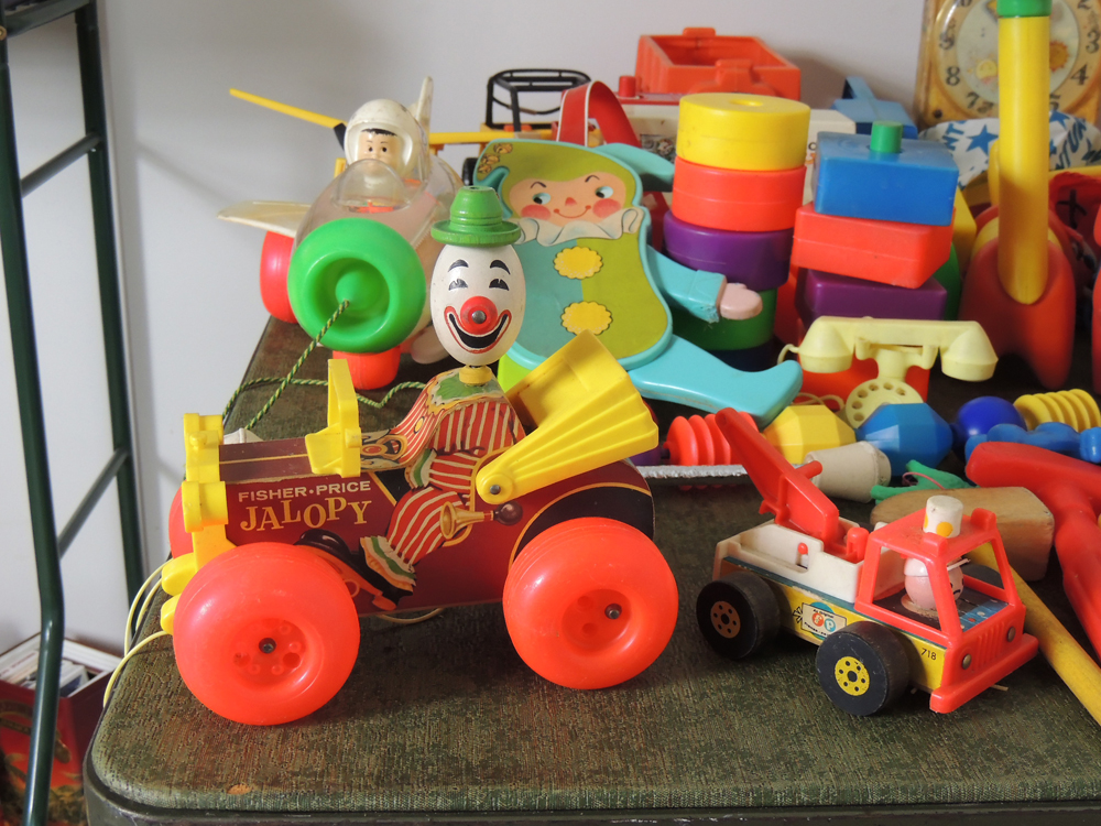 Huge Collection of Vintage Fisher-Price Toys