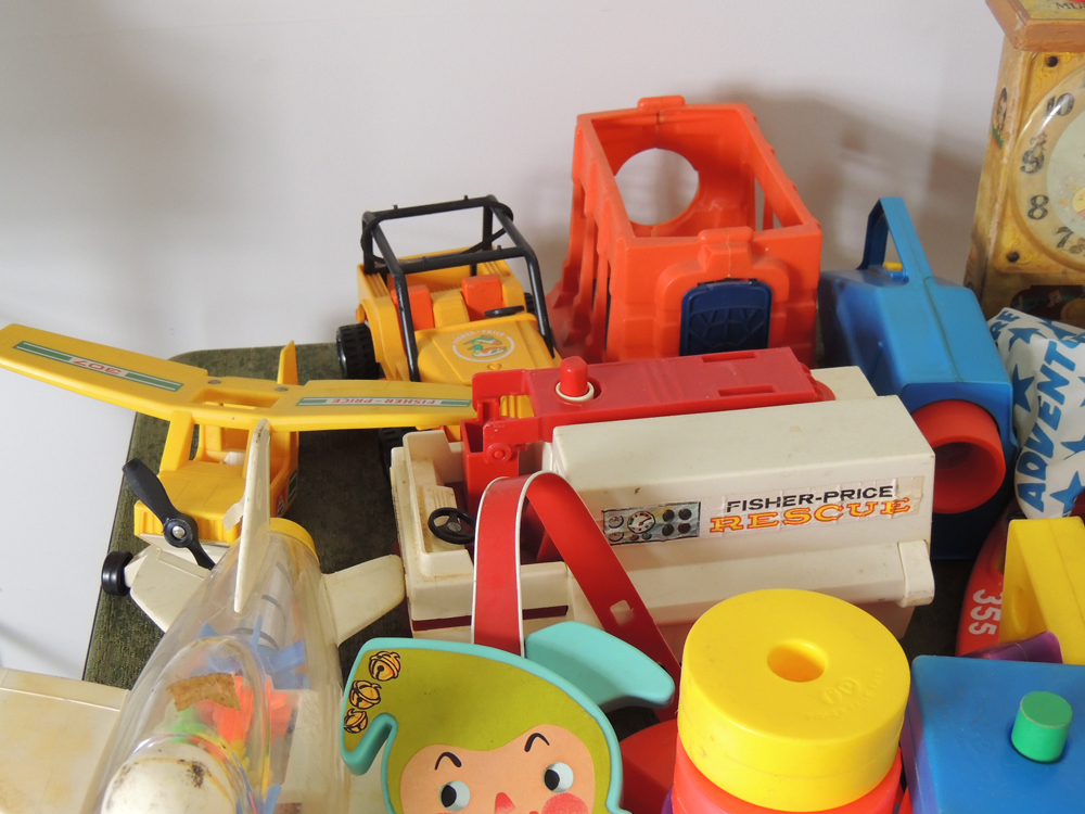 Huge Collection of Vintage Fisher-Price Toys