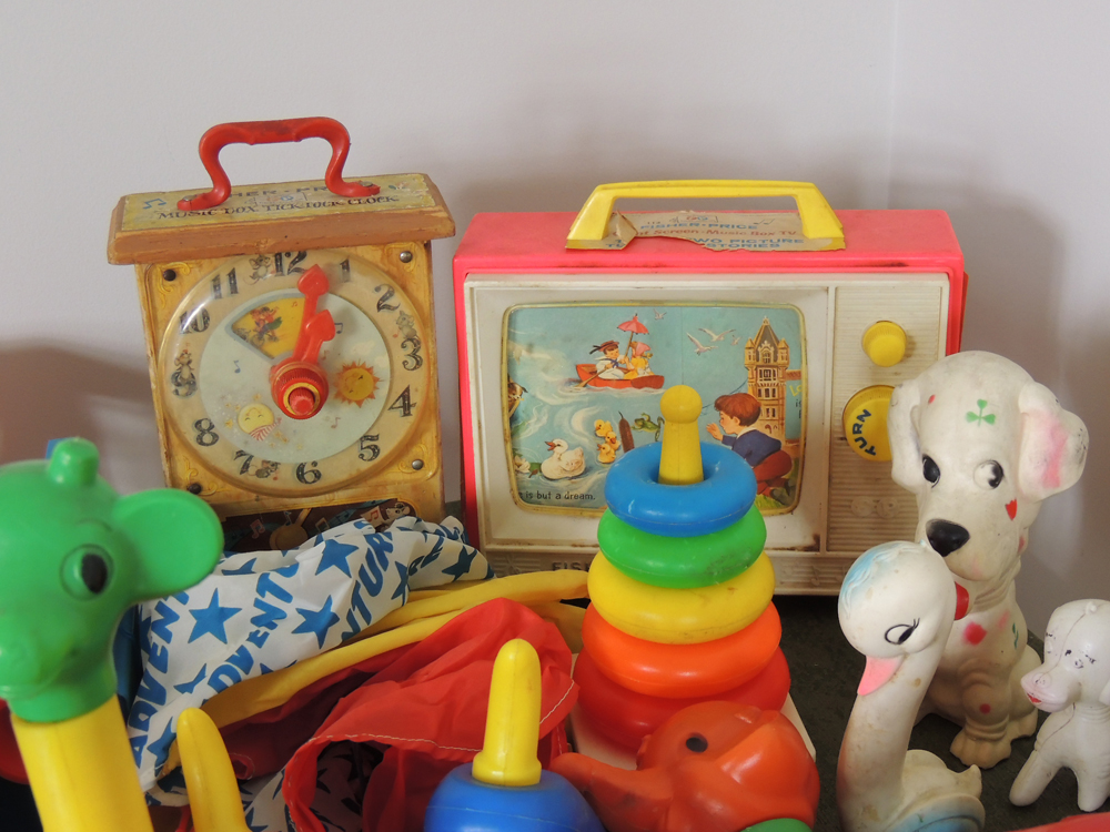 Huge Collection of Vintage Fisher-Price Toys