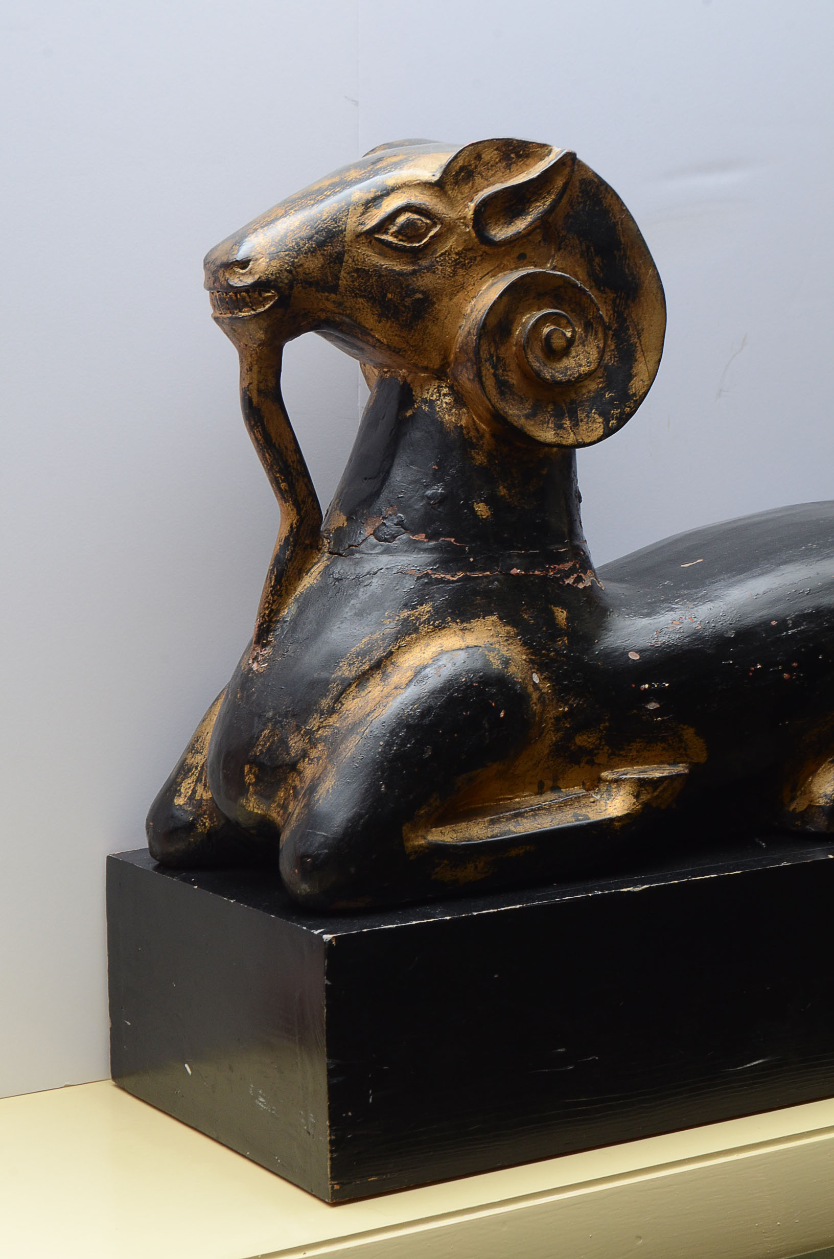 Rare Egyptian Amun-Ra Two-Headed Ram Sculpture