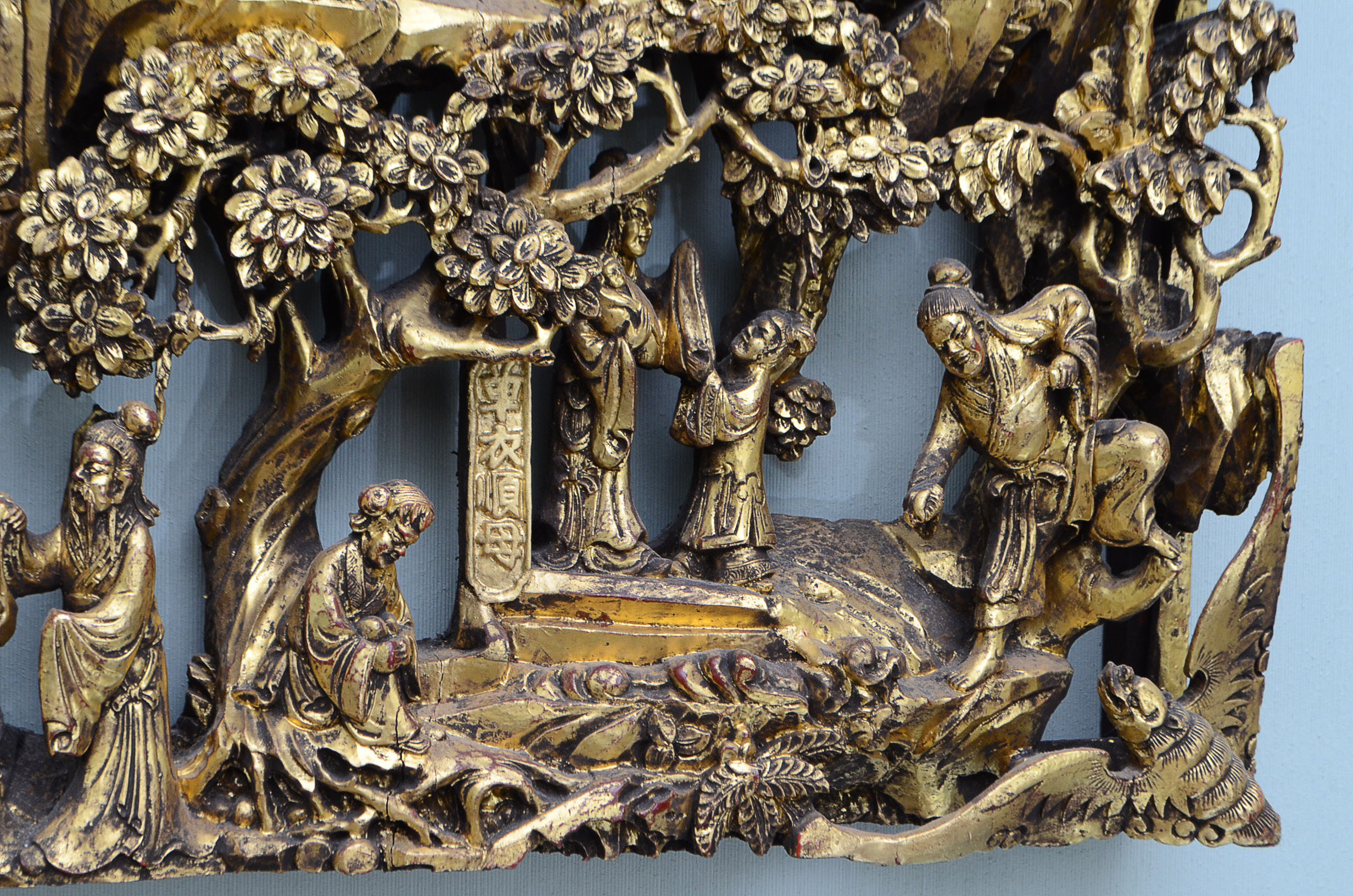c.1880 Chinese Gilt Wood Sculpture