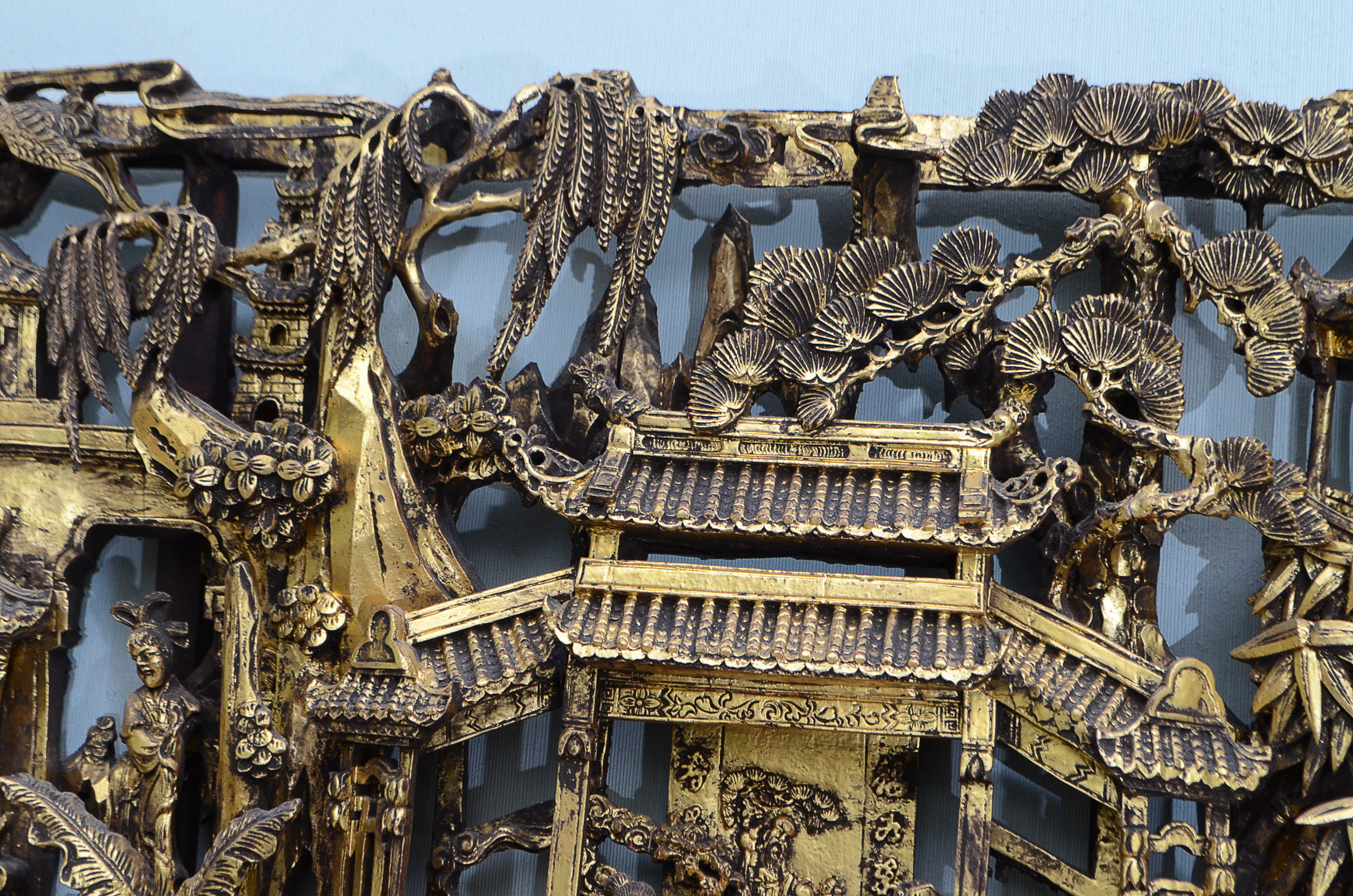 c.1880 Chinese Gilt Wood Sculpture