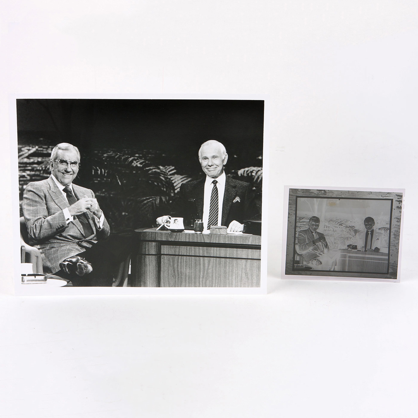 Original Negative and Silver Gelatin Print of Ed McMahon and Johnny Carson on "The Tonight Show"