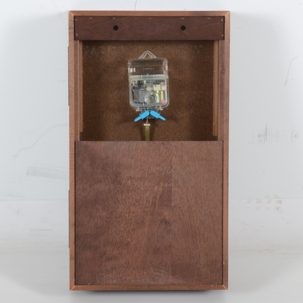 Bulova Battery Operated Walnut Wall Clock