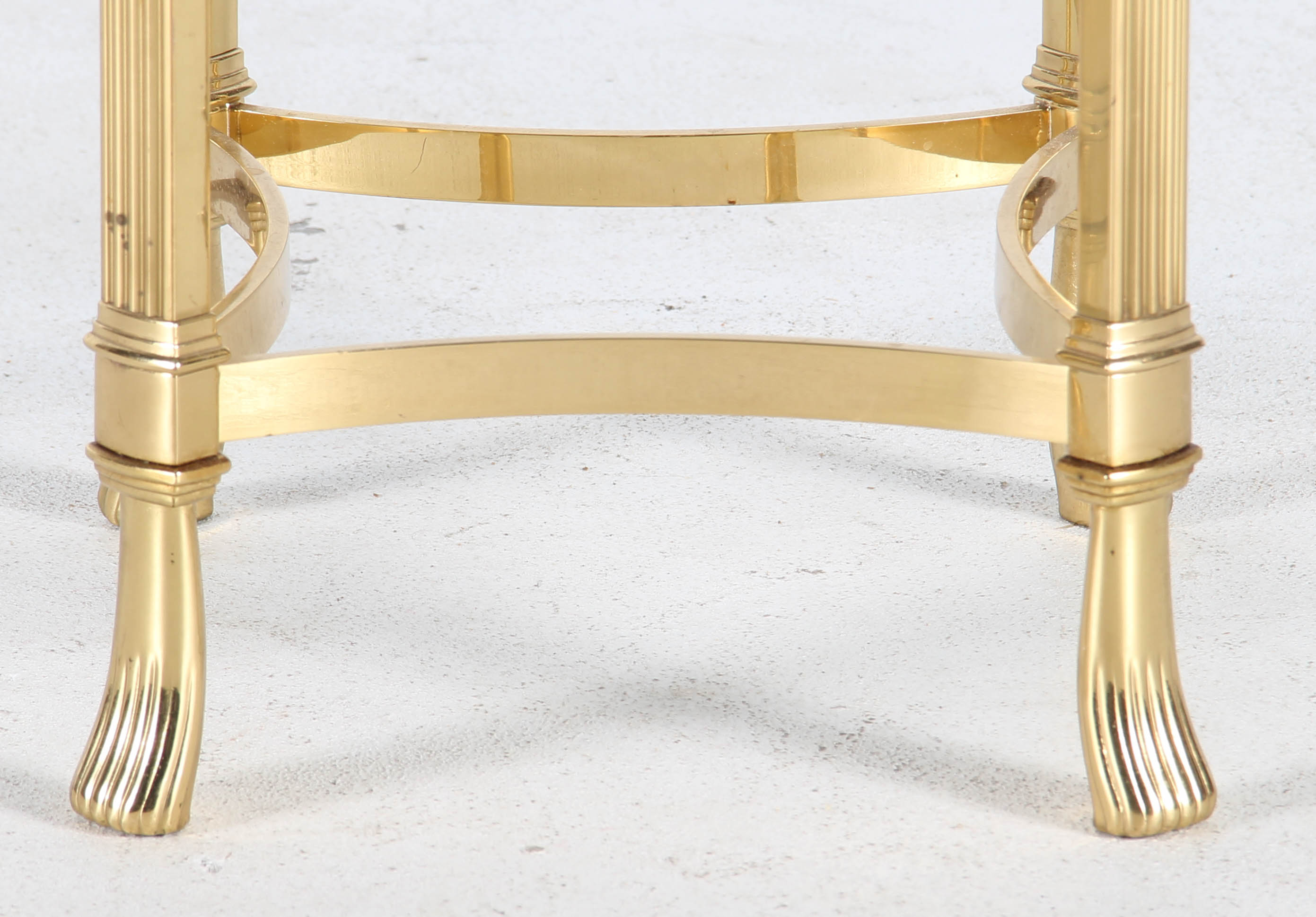 Brass Plant Stand with Glass Top