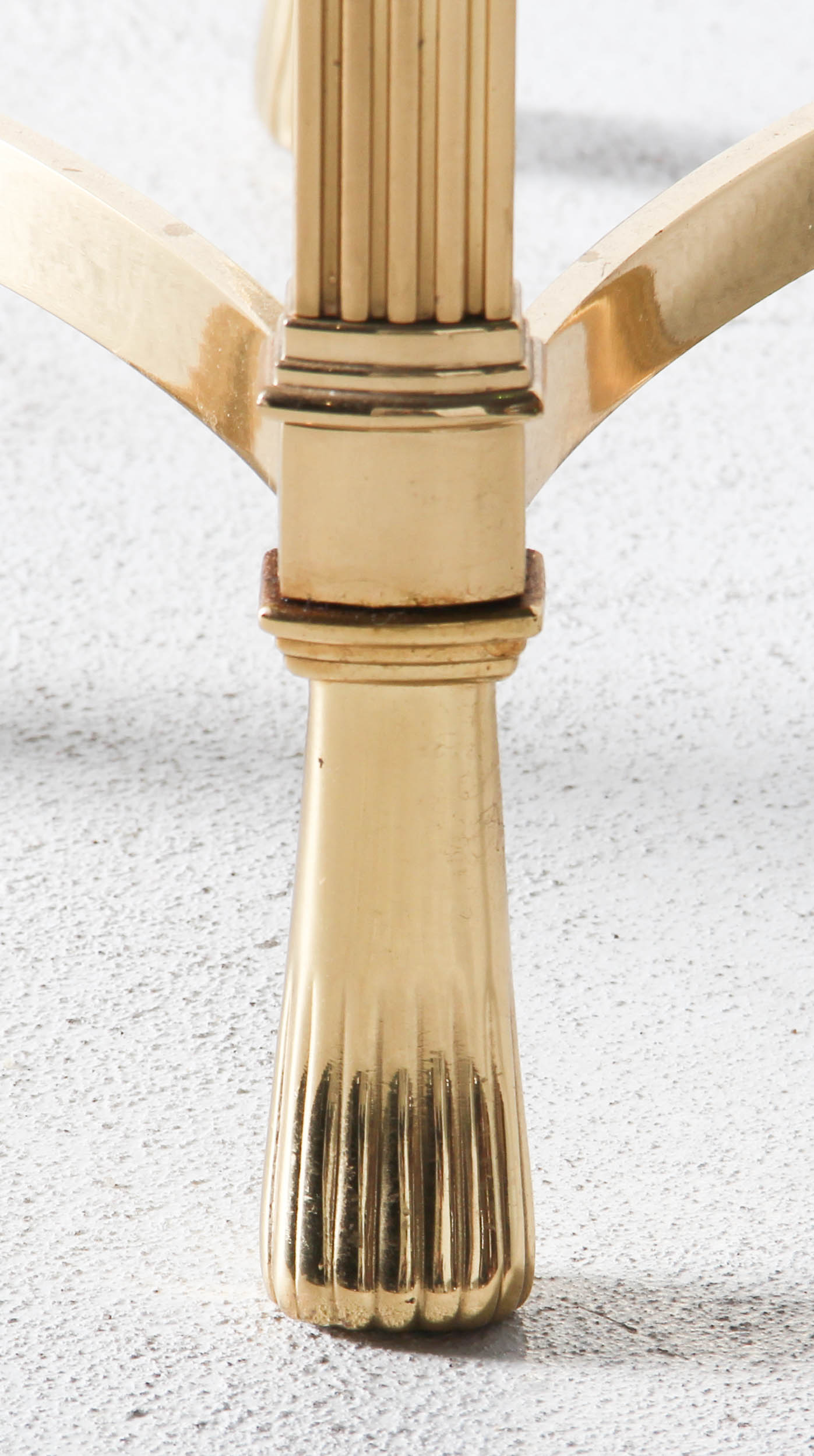 Brass Plant Stand with Glass Top