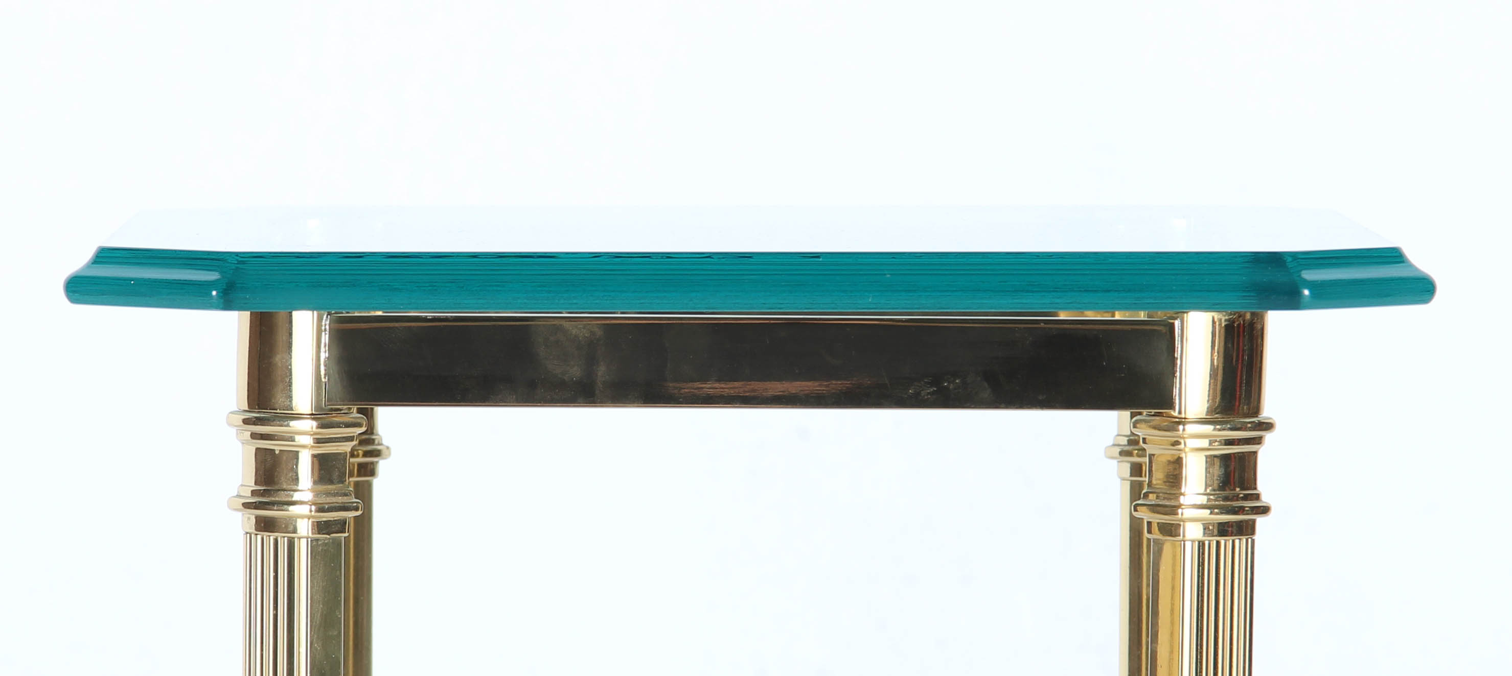 Brass Plant Stand with Glass Top