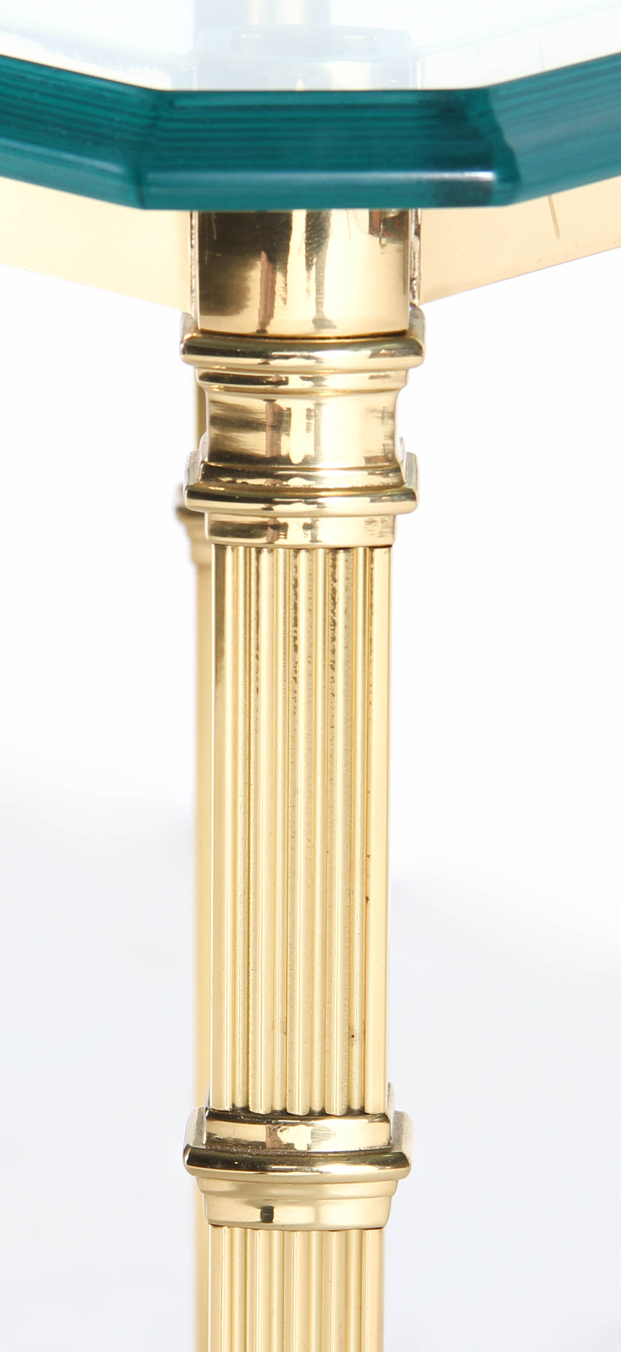 Brass Plant Stand with Glass Top