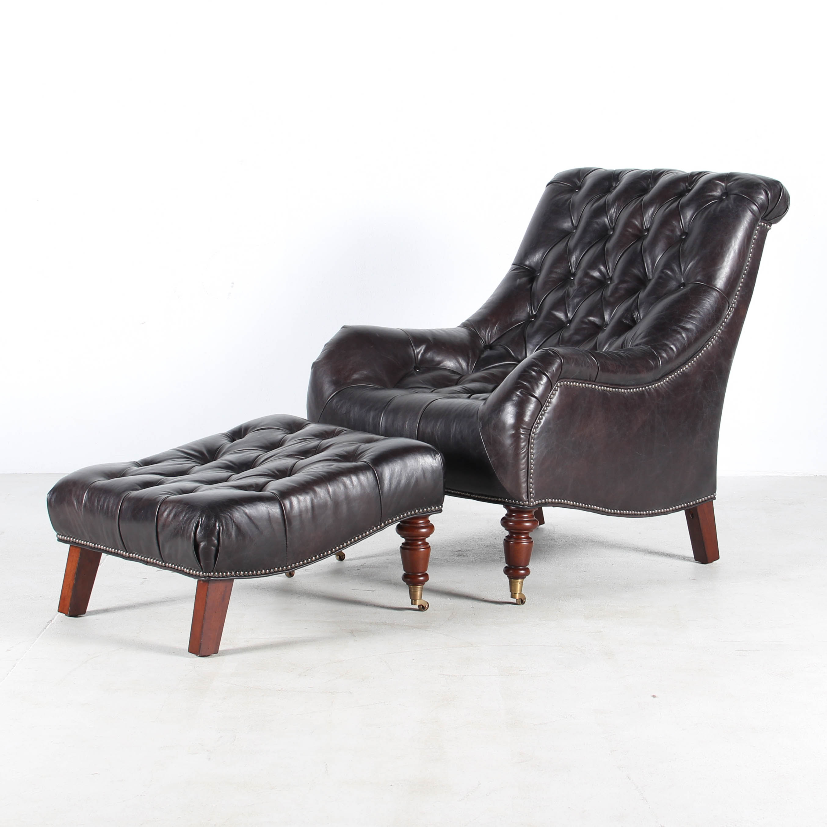Henredon Tufted Leather Chair
