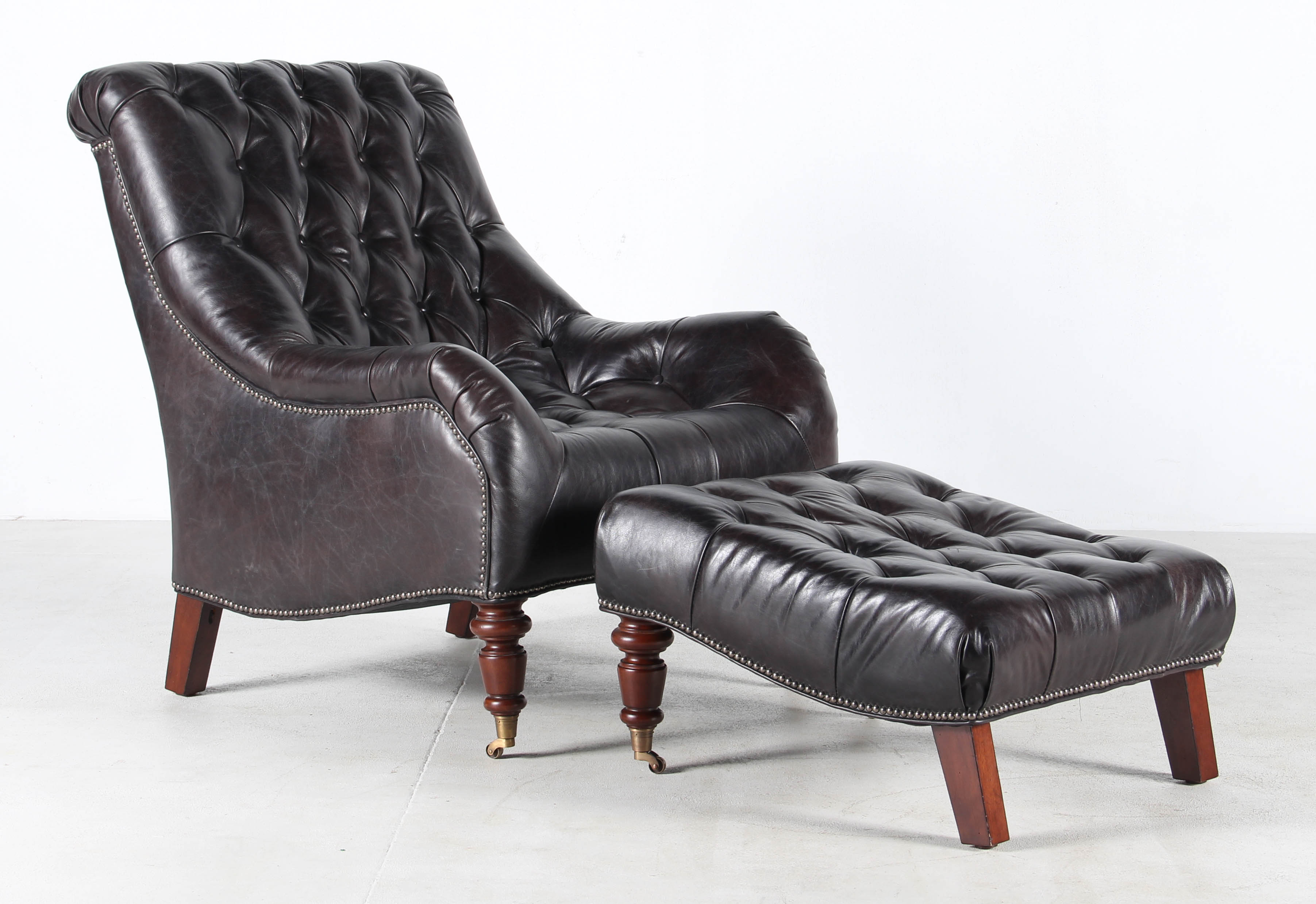 Henredon Tufted Leather Chair