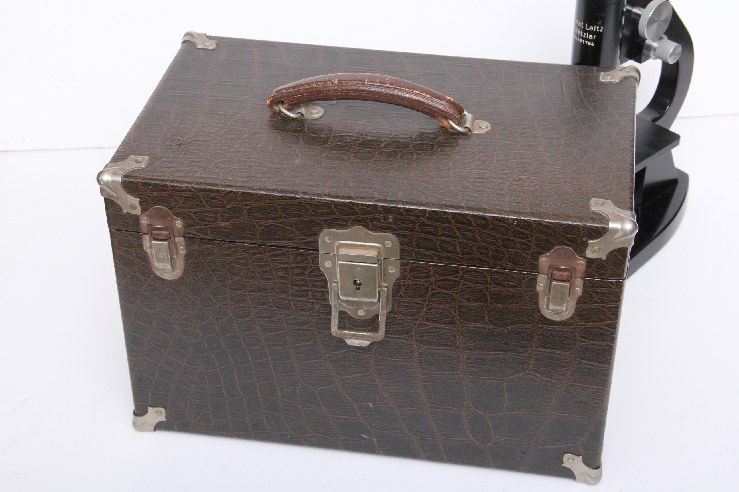 Vintage Ernst Leitz Wetzlar Microscope with Case