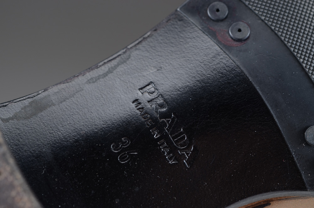 Women's Prada Milano Designer Boots in Bronze, Size 36