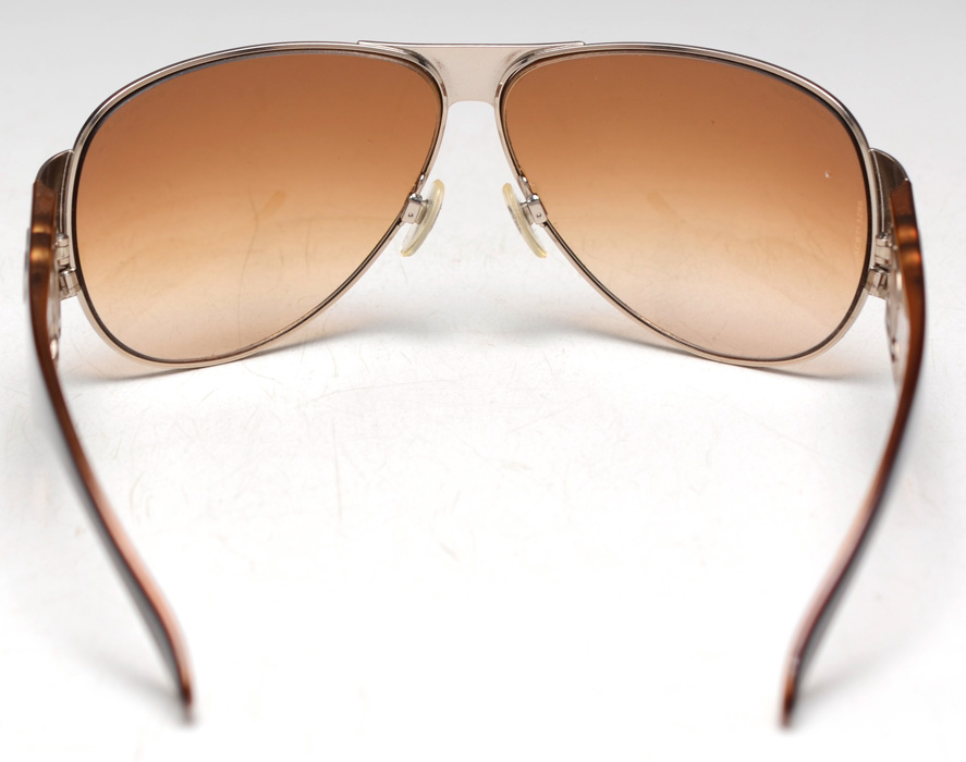 Pair of Chanel Aviator Style Sunglasses with Case