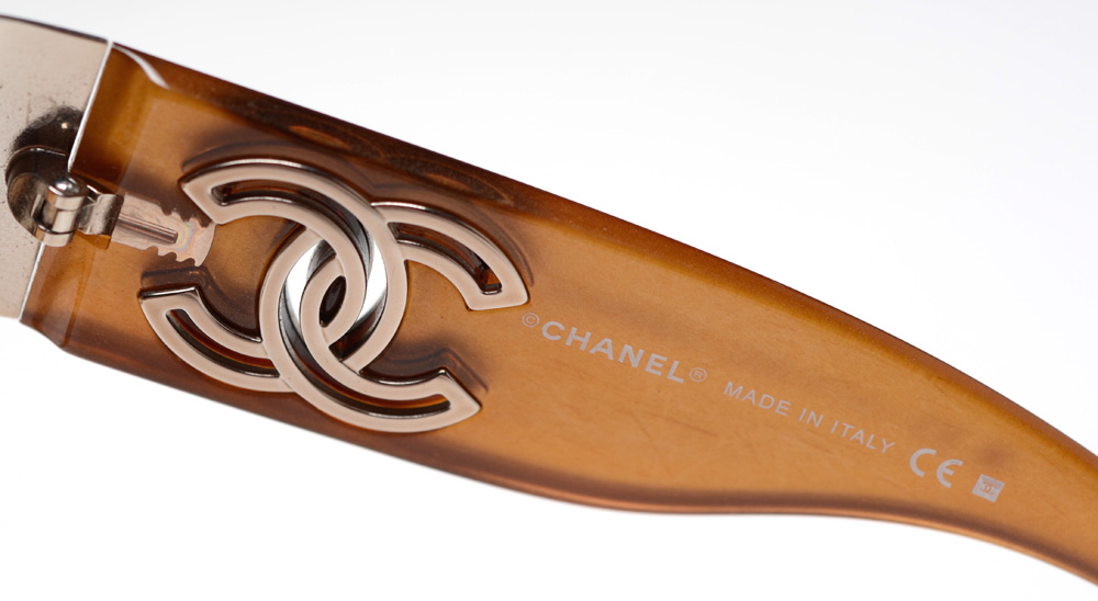 Pair of Chanel Aviator Style Sunglasses with Case