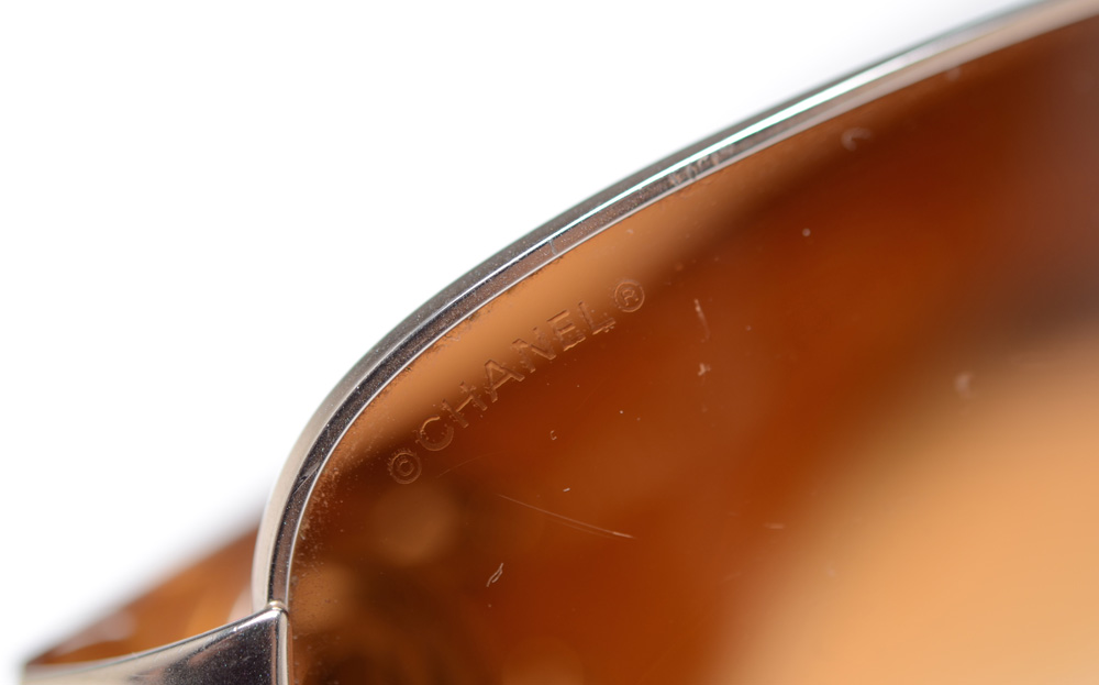 Pair of Chanel Aviator Style Sunglasses with Case