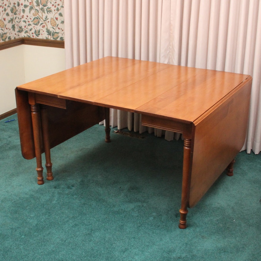 Vintage Tell City Chair Company Maple Drop Leaf Dining Table