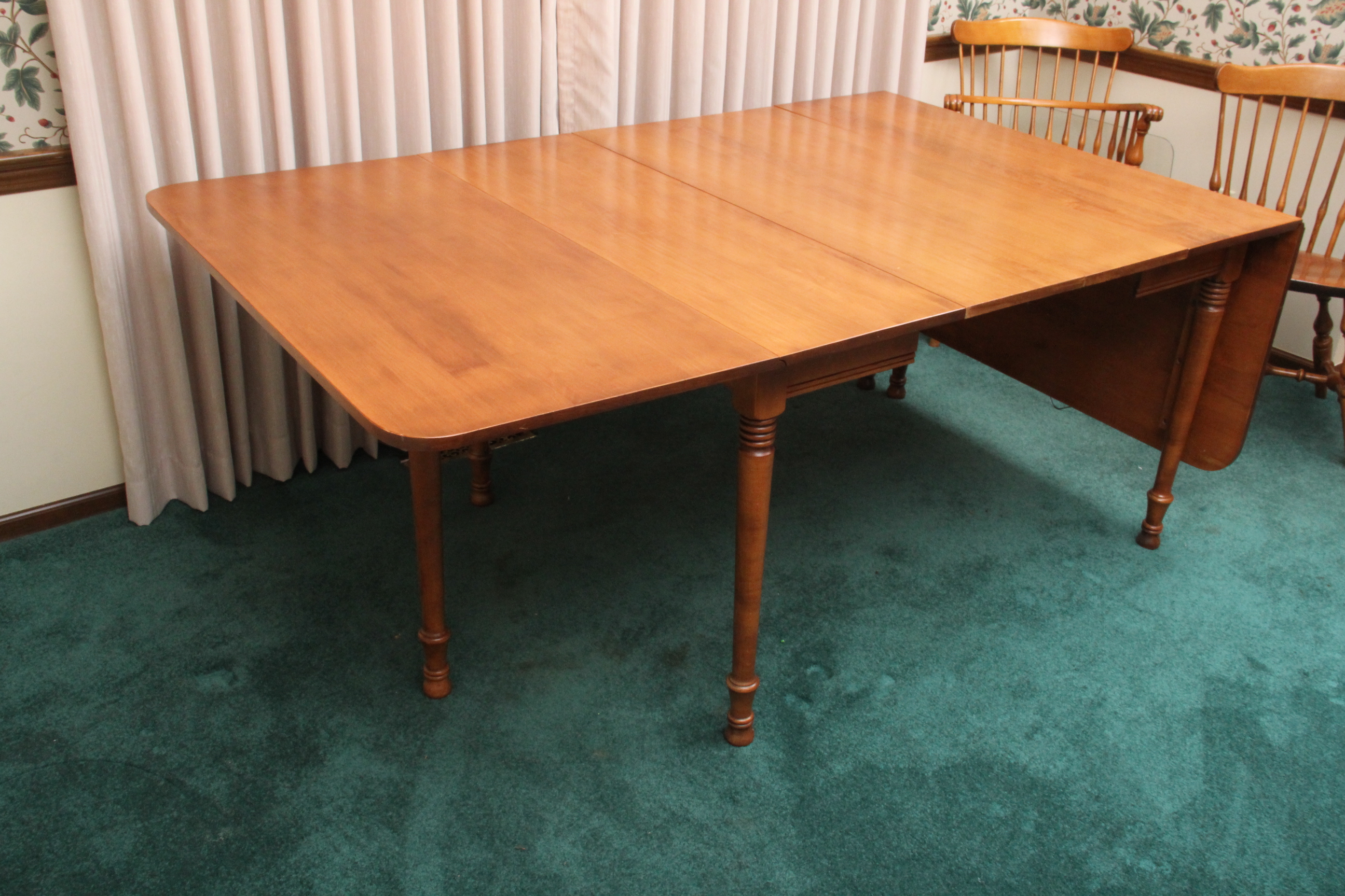 Vintage Tell City Chair Company Maple Drop Leaf Dining Table