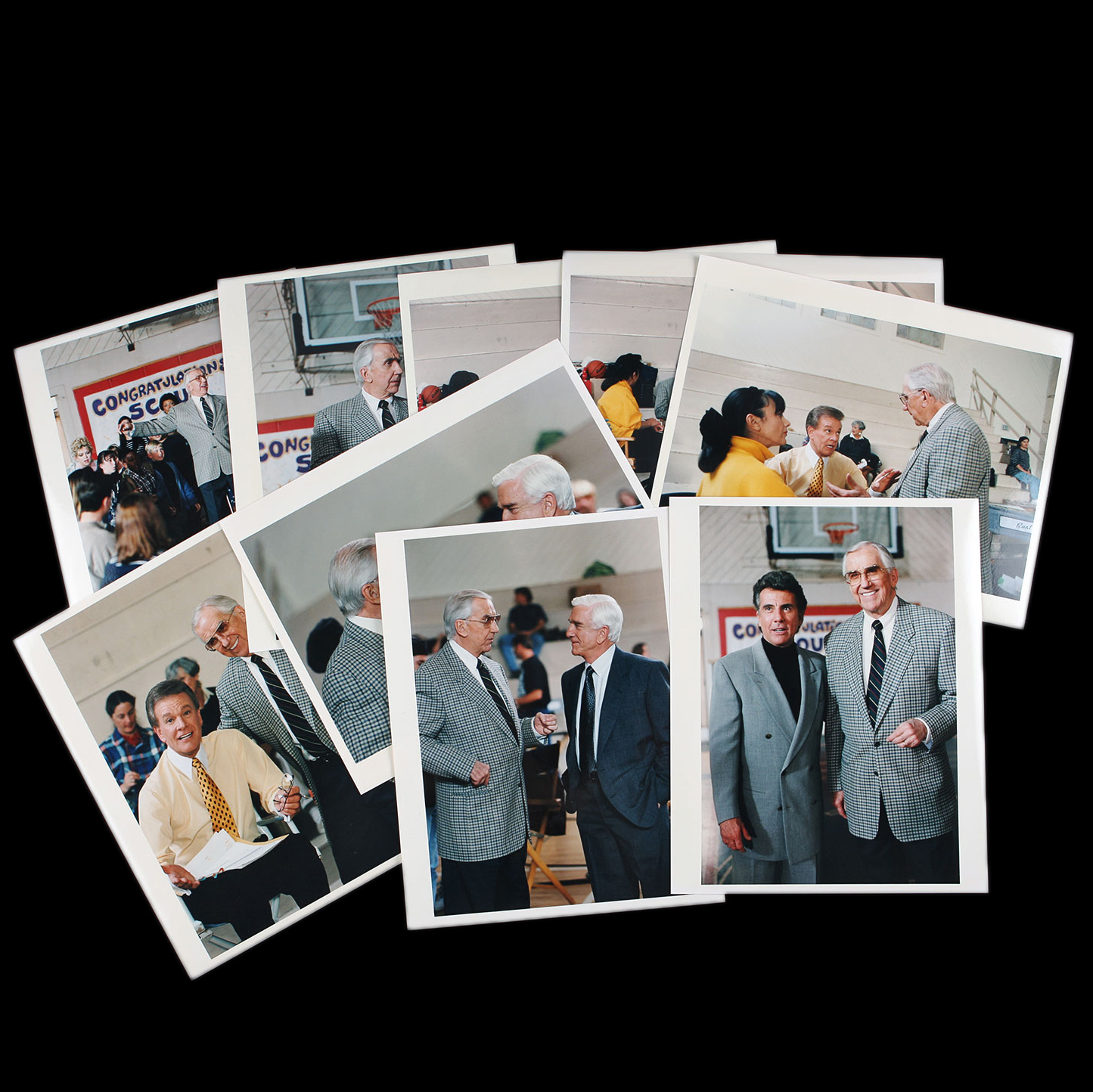 "Safety Patrol" Movie Set C-Type Photograph Reprints of Ed McMahon with Cast and Crew