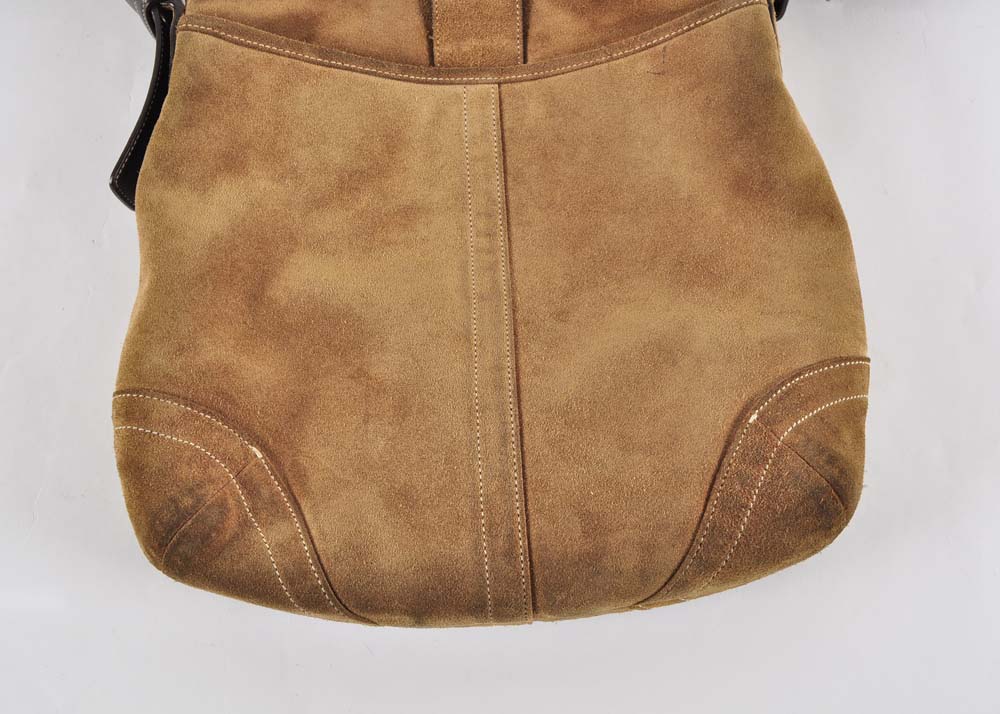 Suede Coach Hobo Bag
