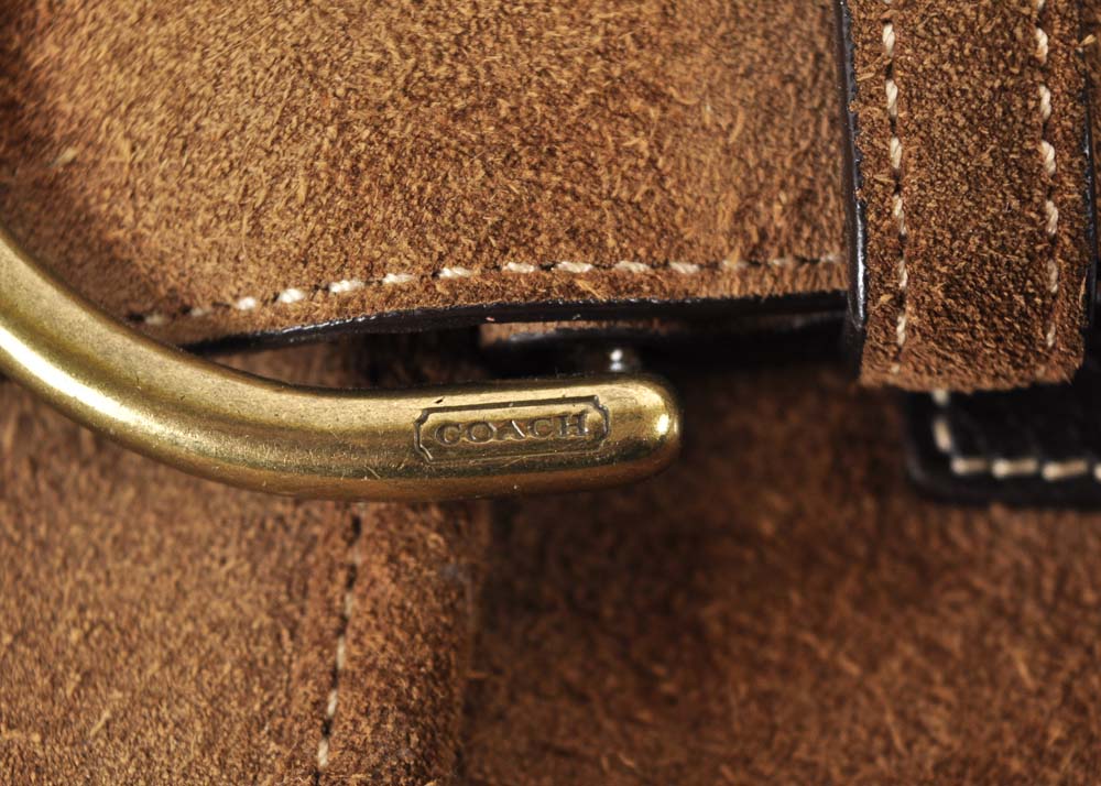 Suede Coach Hobo Bag