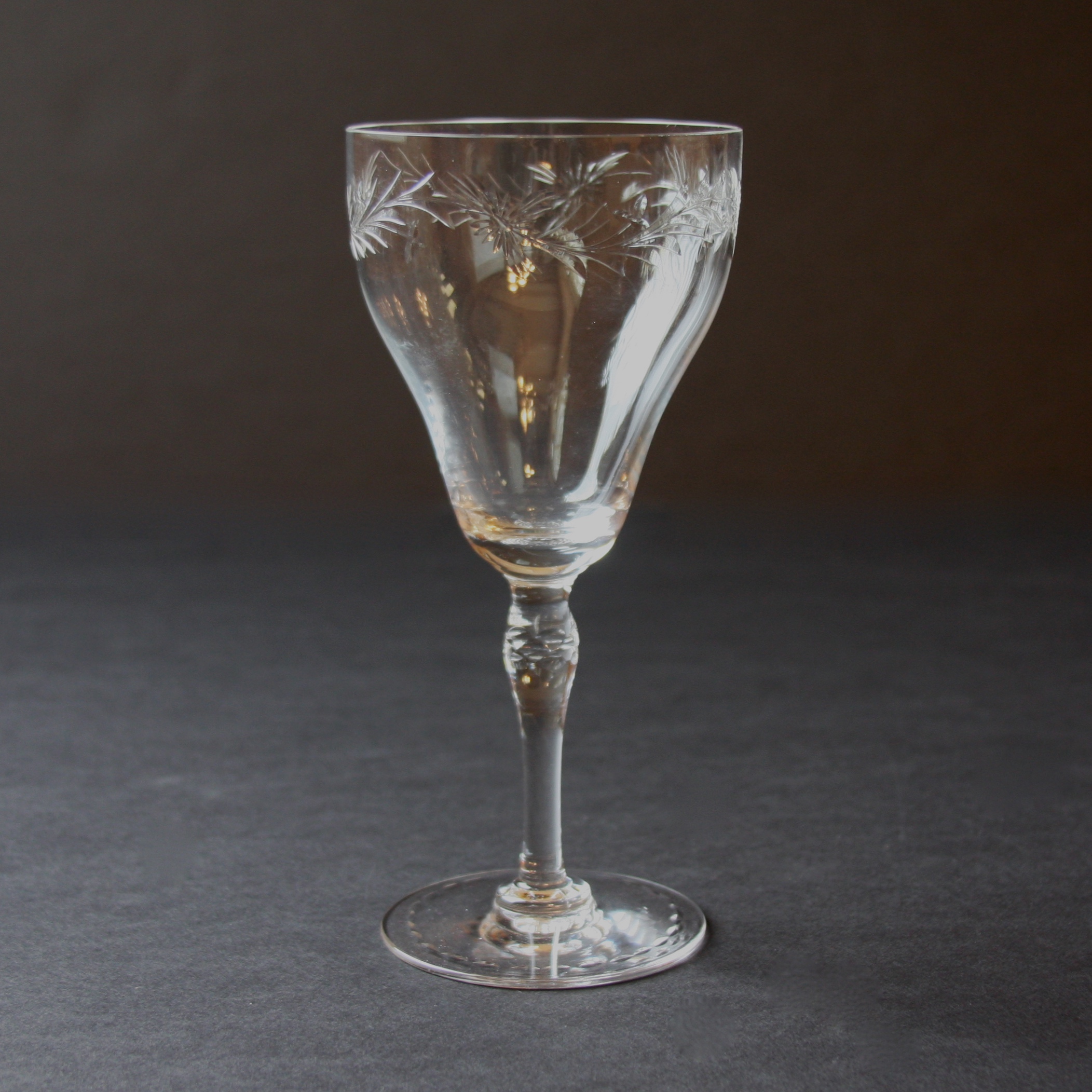 Large Set of Vintage Hawkes "Marcella" Crystal Stemware with Matching Bowls and Glass Plates