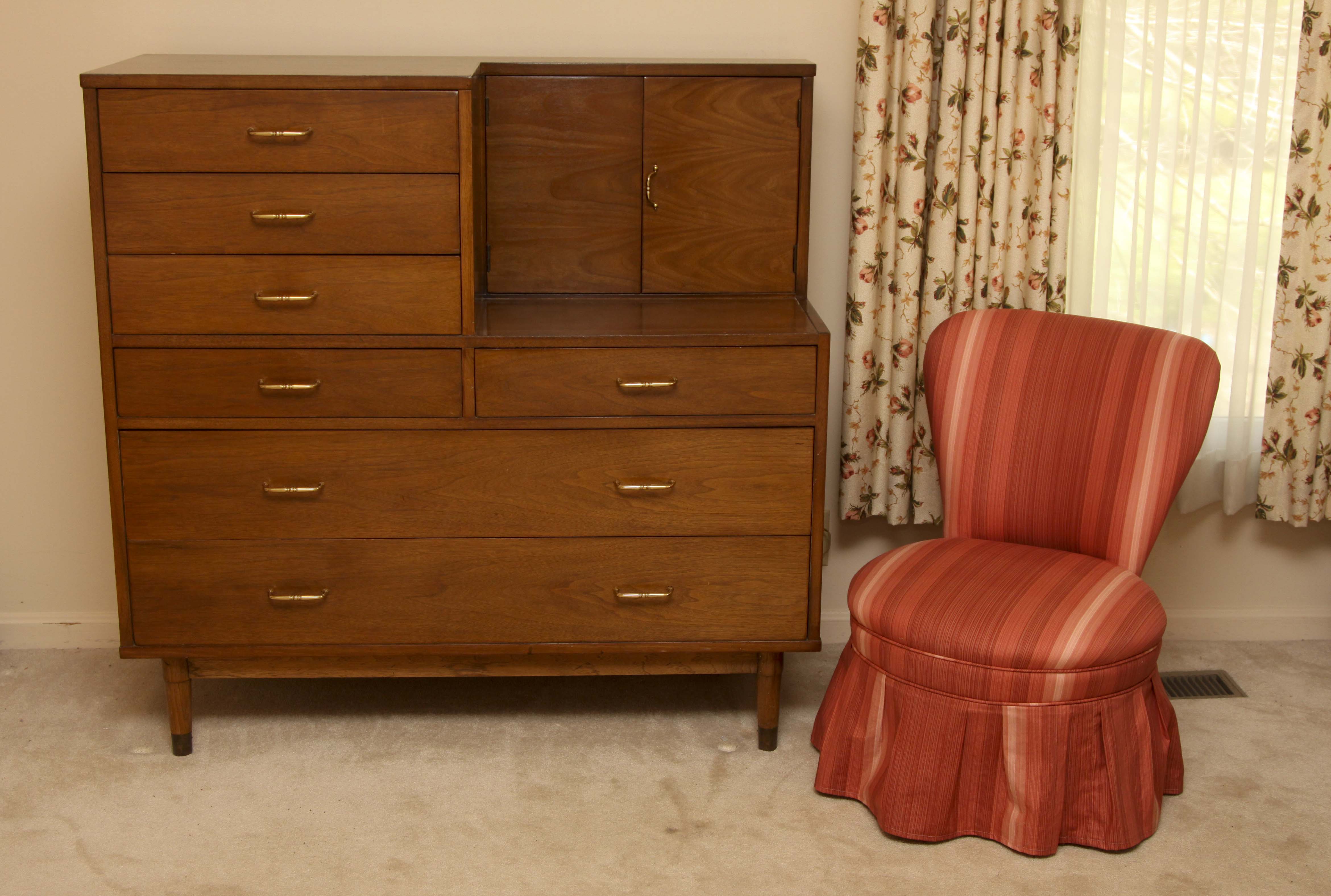 Drexel Mid Century Modern "Biscayne" Dresser with Hidden Vanity