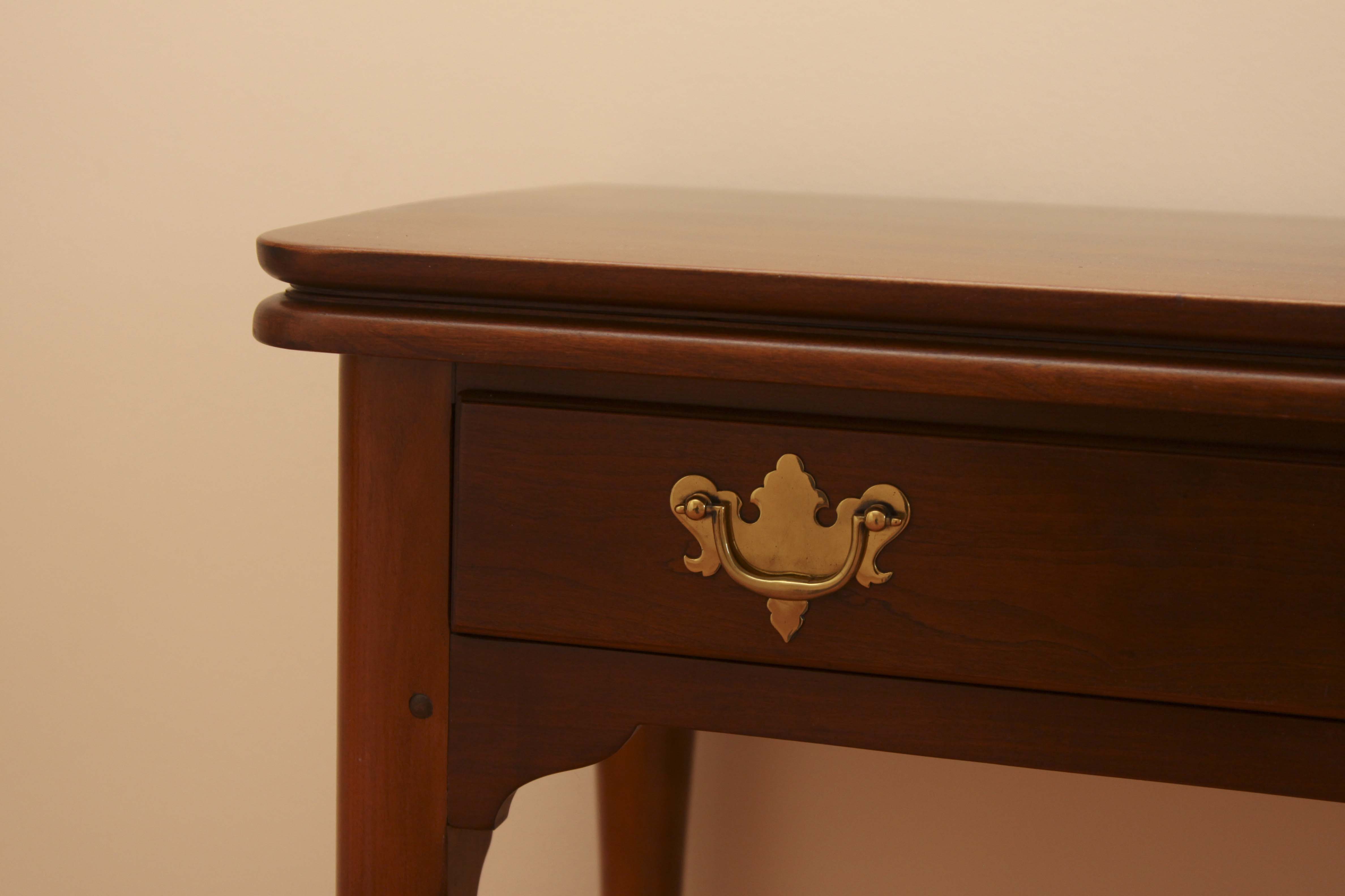 Stickley Fold-Over Top Game Table with Drawer