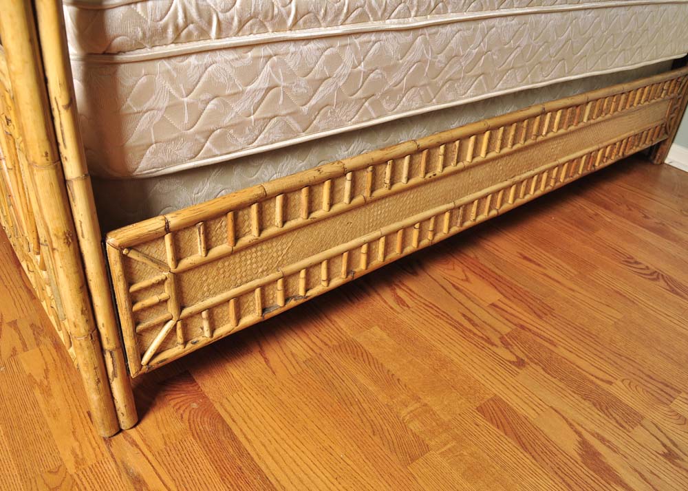 Queen Canopy Bamboo Bed Frame