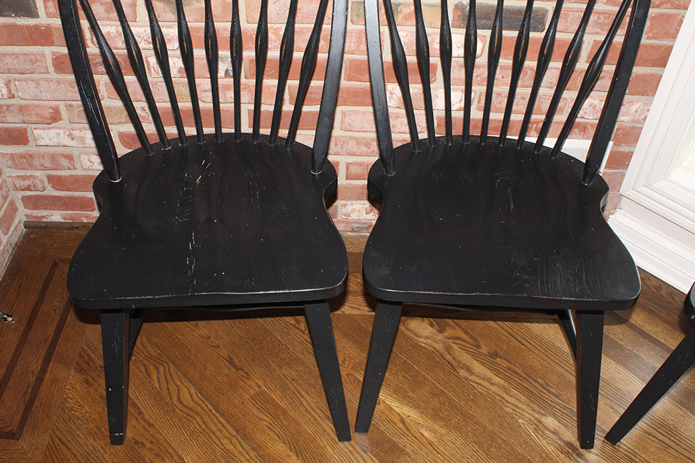 Broyhill Attic Heirlooms Windsor Style Black Chairs