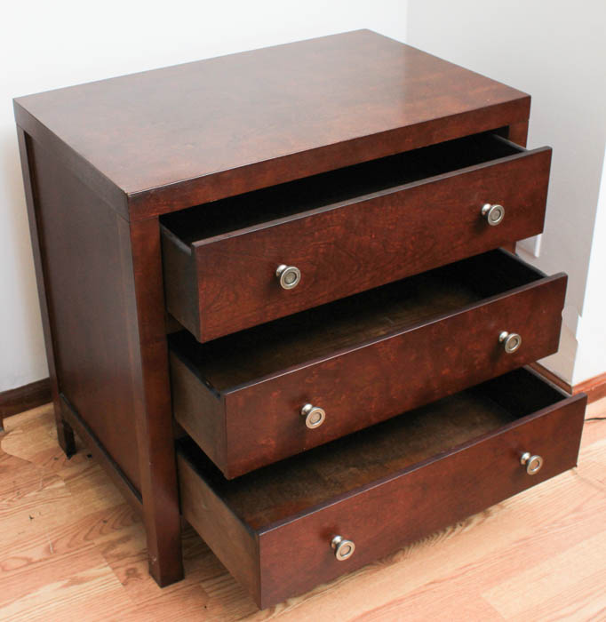 End Table With Three Drawers
