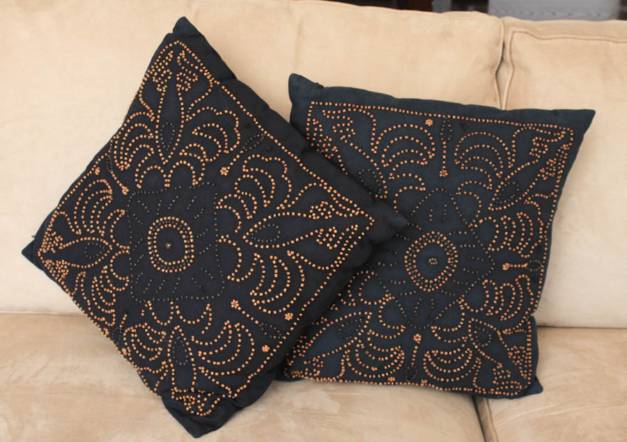 Camel Microsuede Sectional Sofa