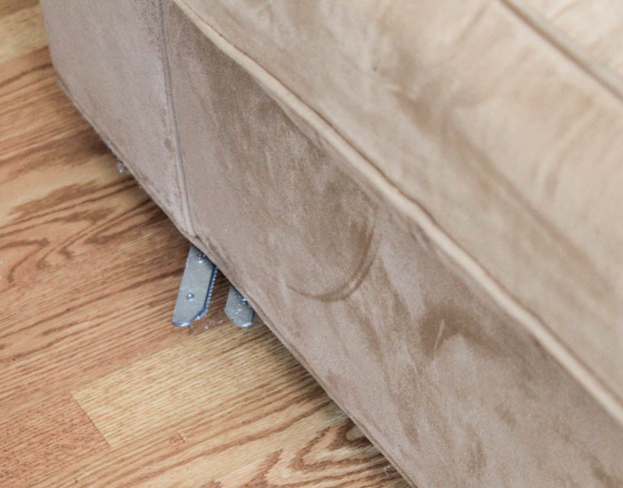 Camel Microsuede Sectional Sofa