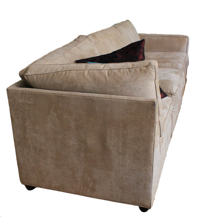 Camel Microsuede Sectional Sofa