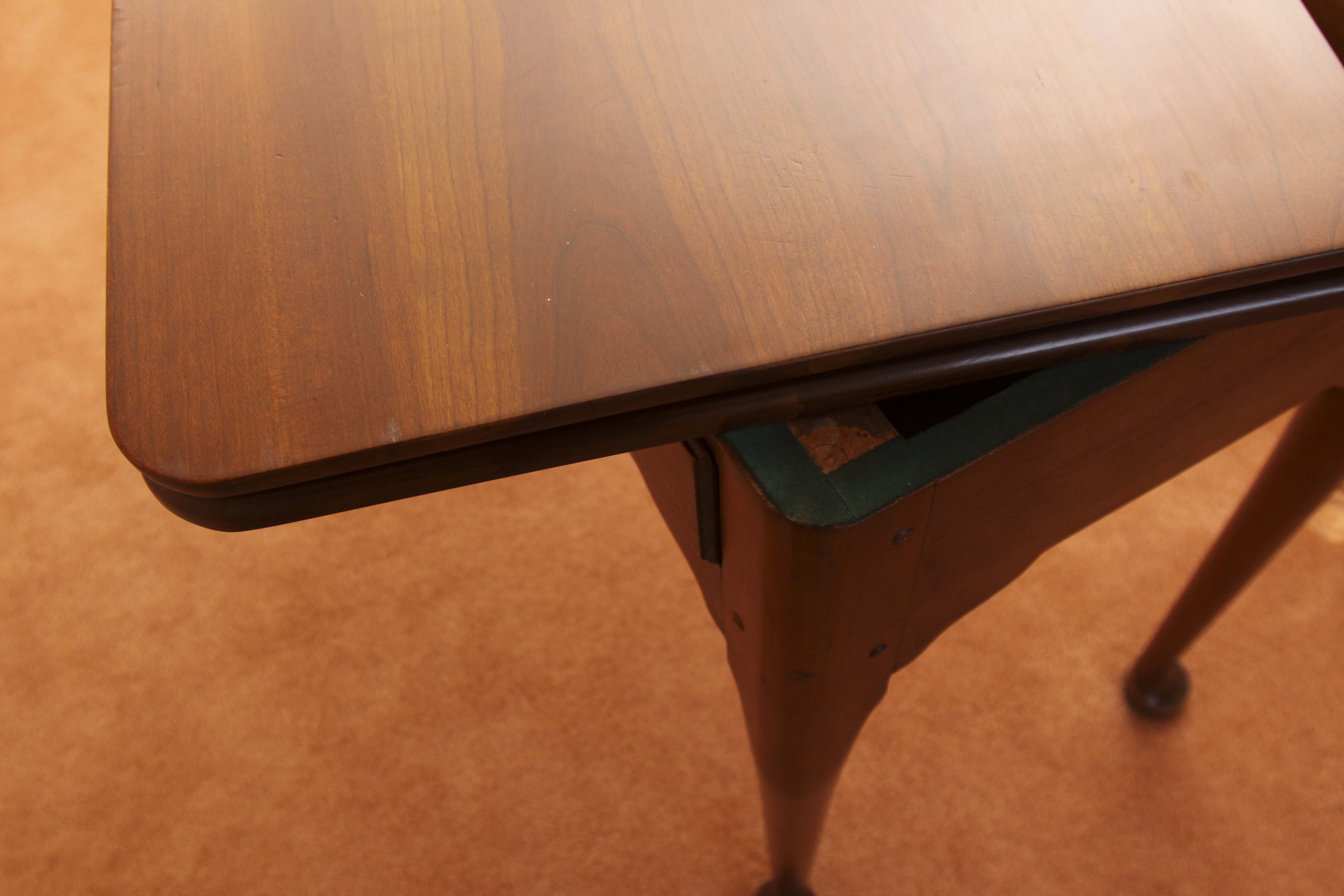 Stickley Fold-Over Top Game Table with Drawer