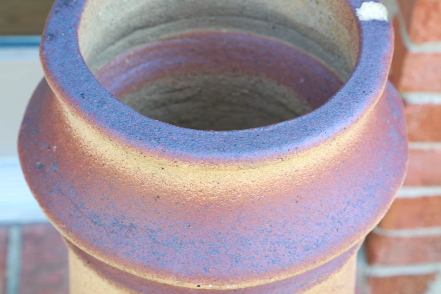 Antique Burnt Orange Earthen Chimney Chute