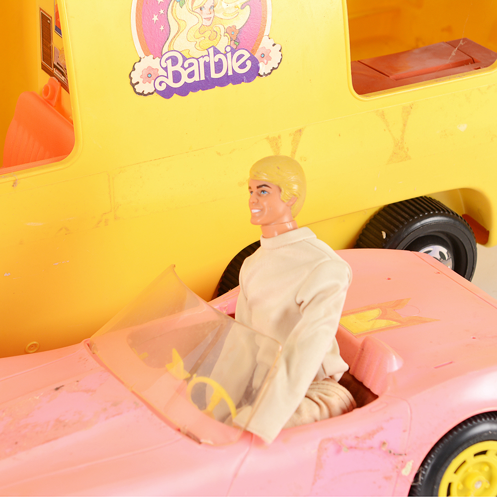 Vintage Barbie Winnebago RV, Corvette and Other Accessories