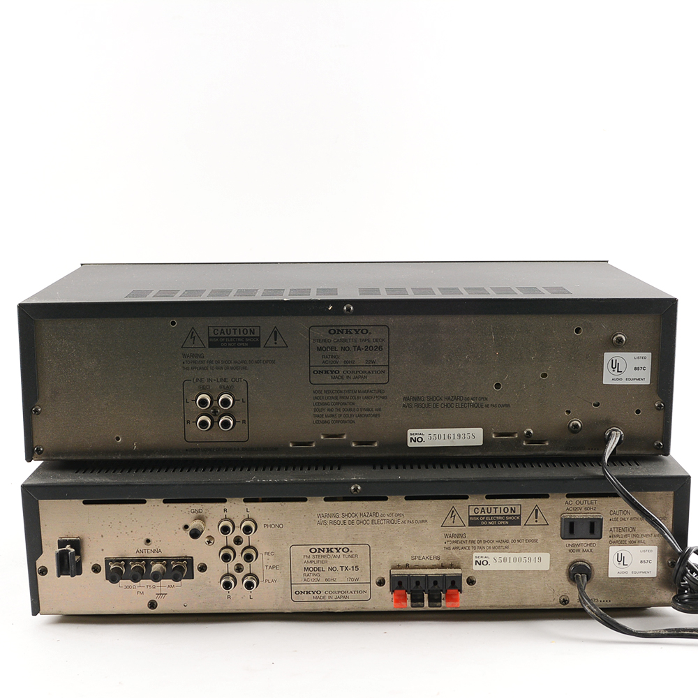 Onkyo Stereo AM/FM Receiver and Cassette Player