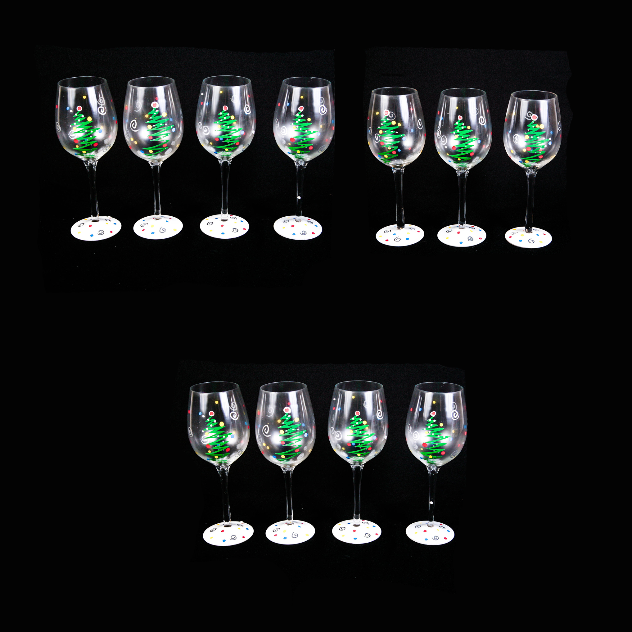 Eleven Holiday Wine Glasses