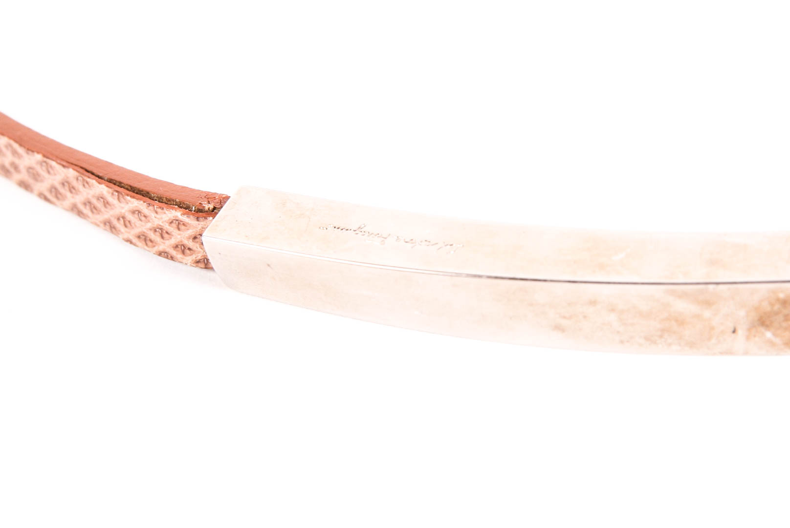 Salvatore Ferragamo Taupe Snakeskin Belt