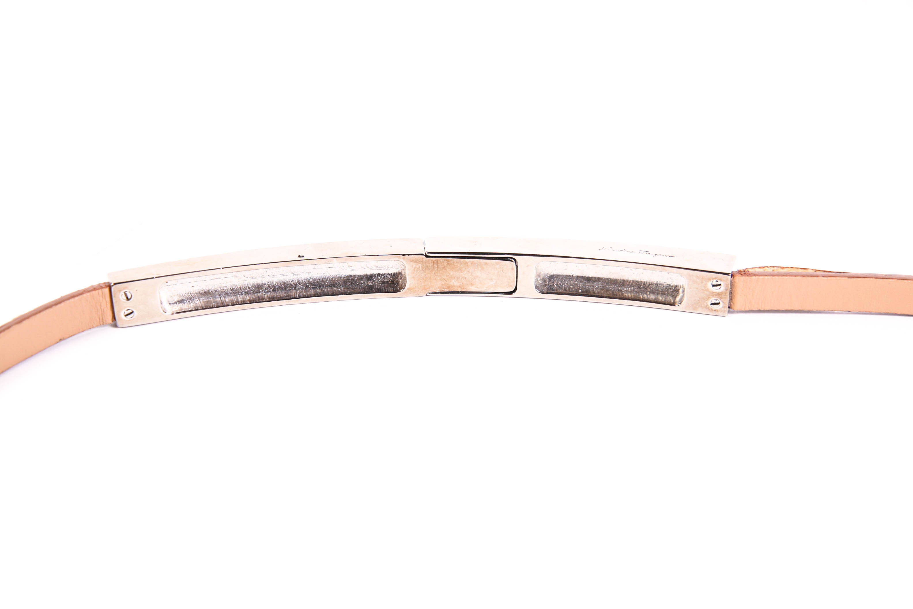 Salvatore Ferragamo Taupe Snakeskin Belt