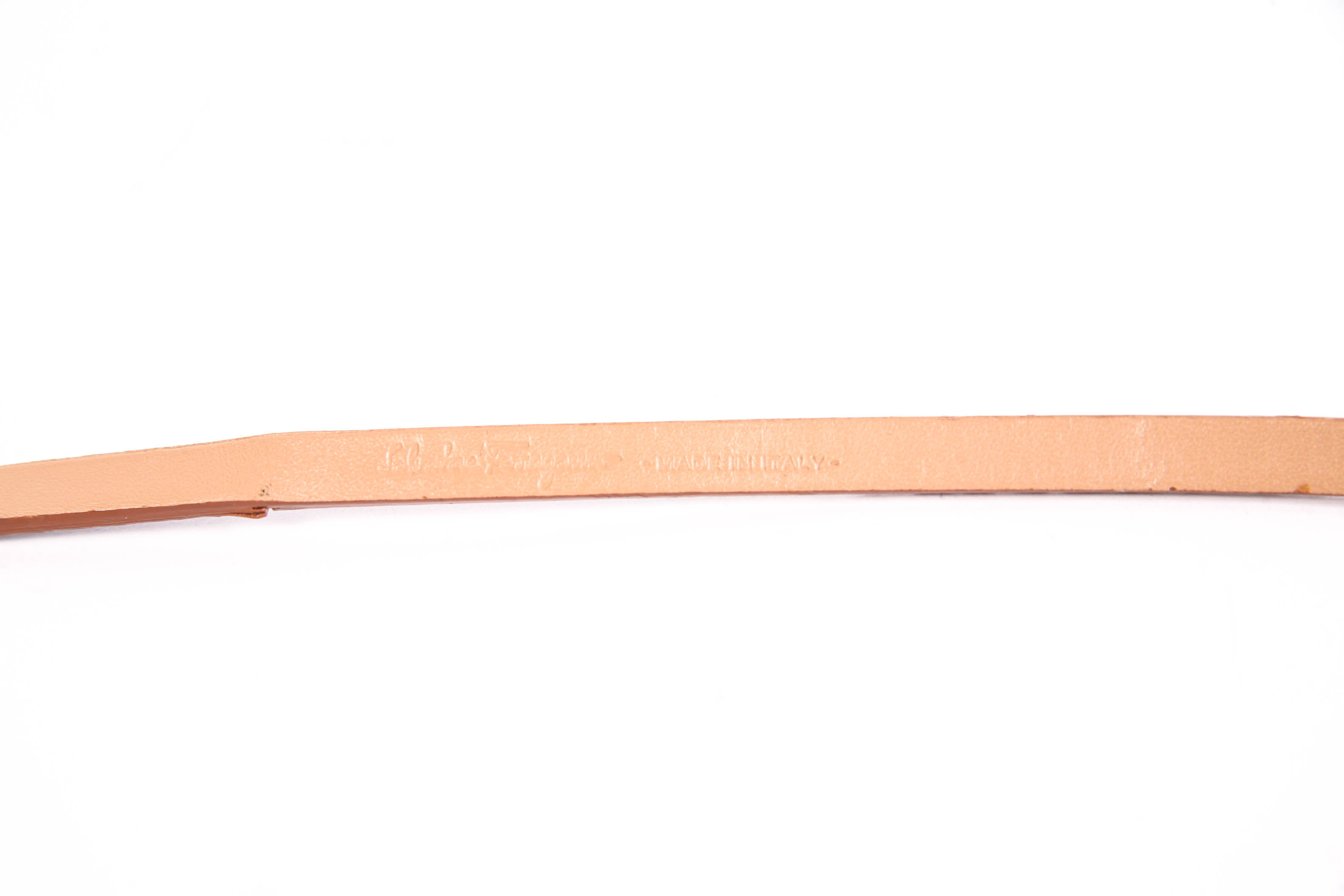 Salvatore Ferragamo Taupe Snakeskin Belt