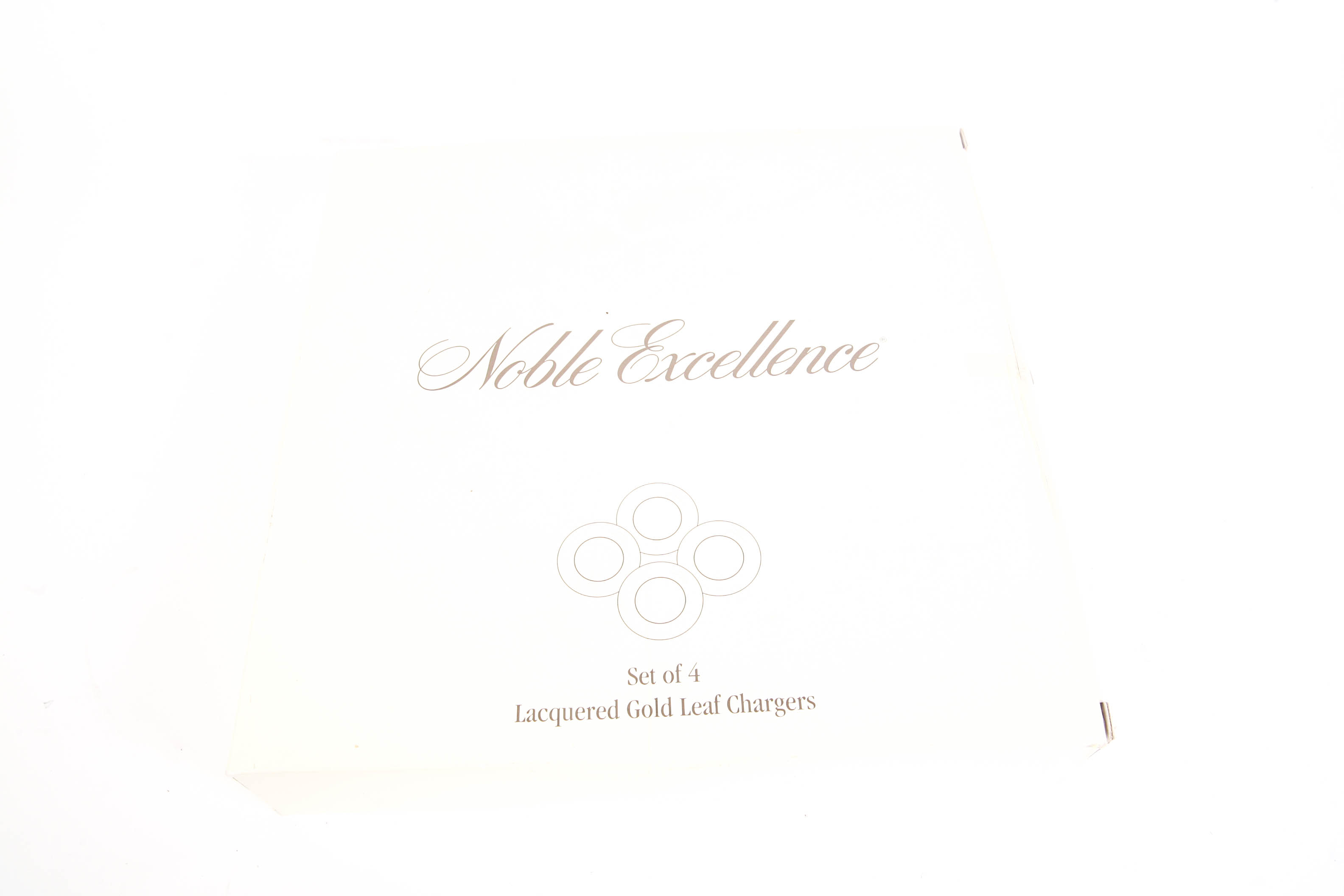 Four Gold Leaf Charger Plates by Noble Excellence