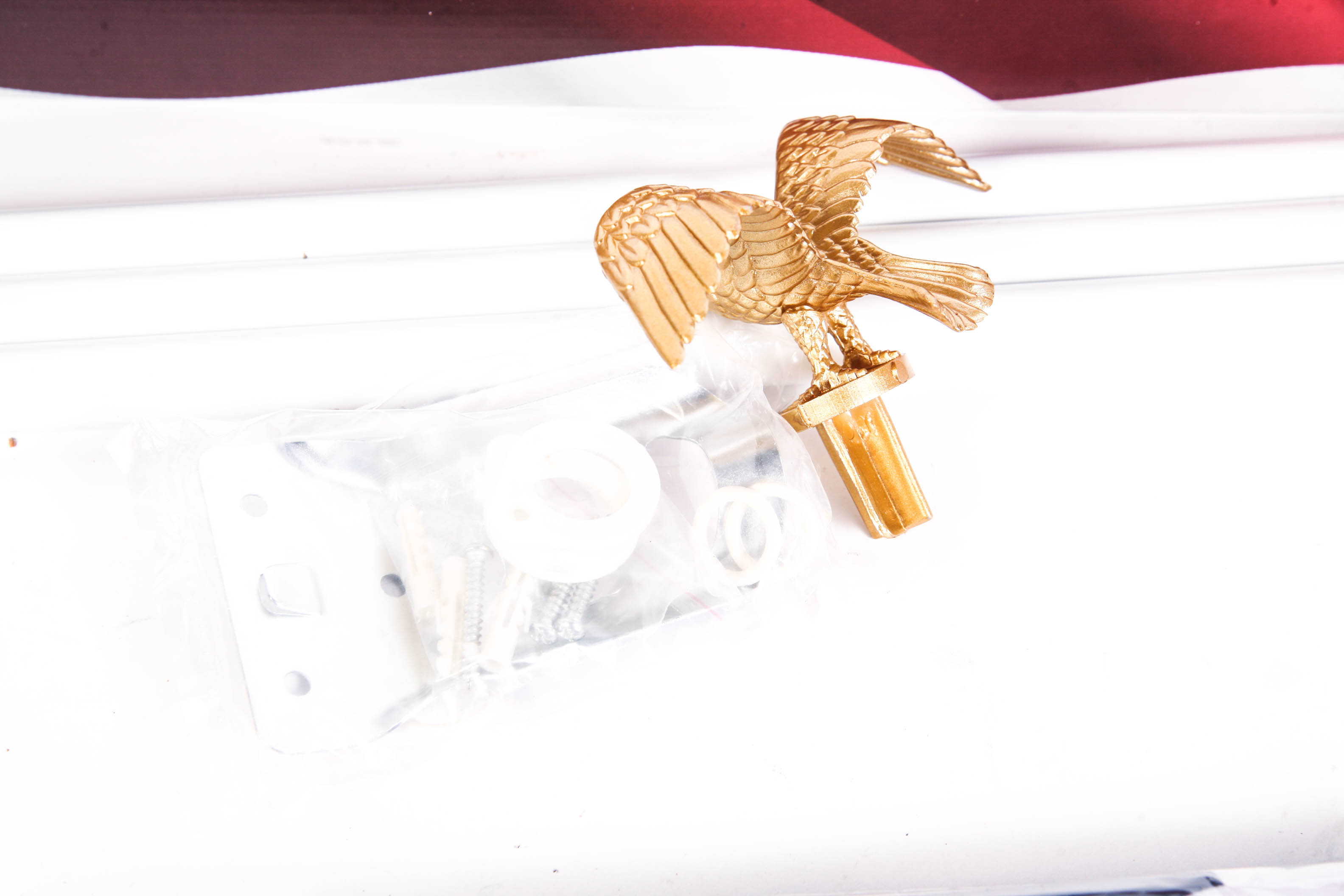 Republic Title American Flag with Poles