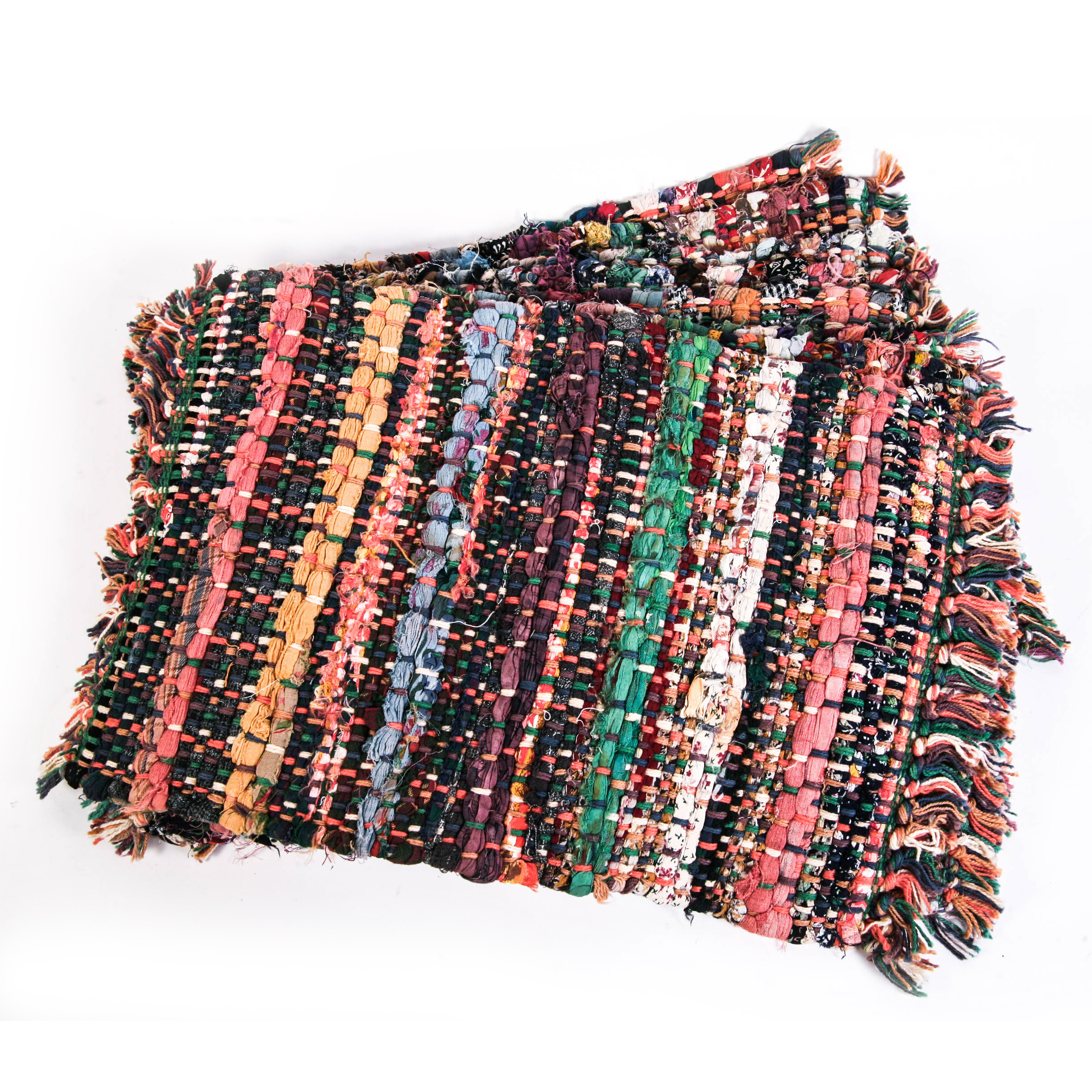 Set of Eight Multi-Colored Woven Fabric Placemats