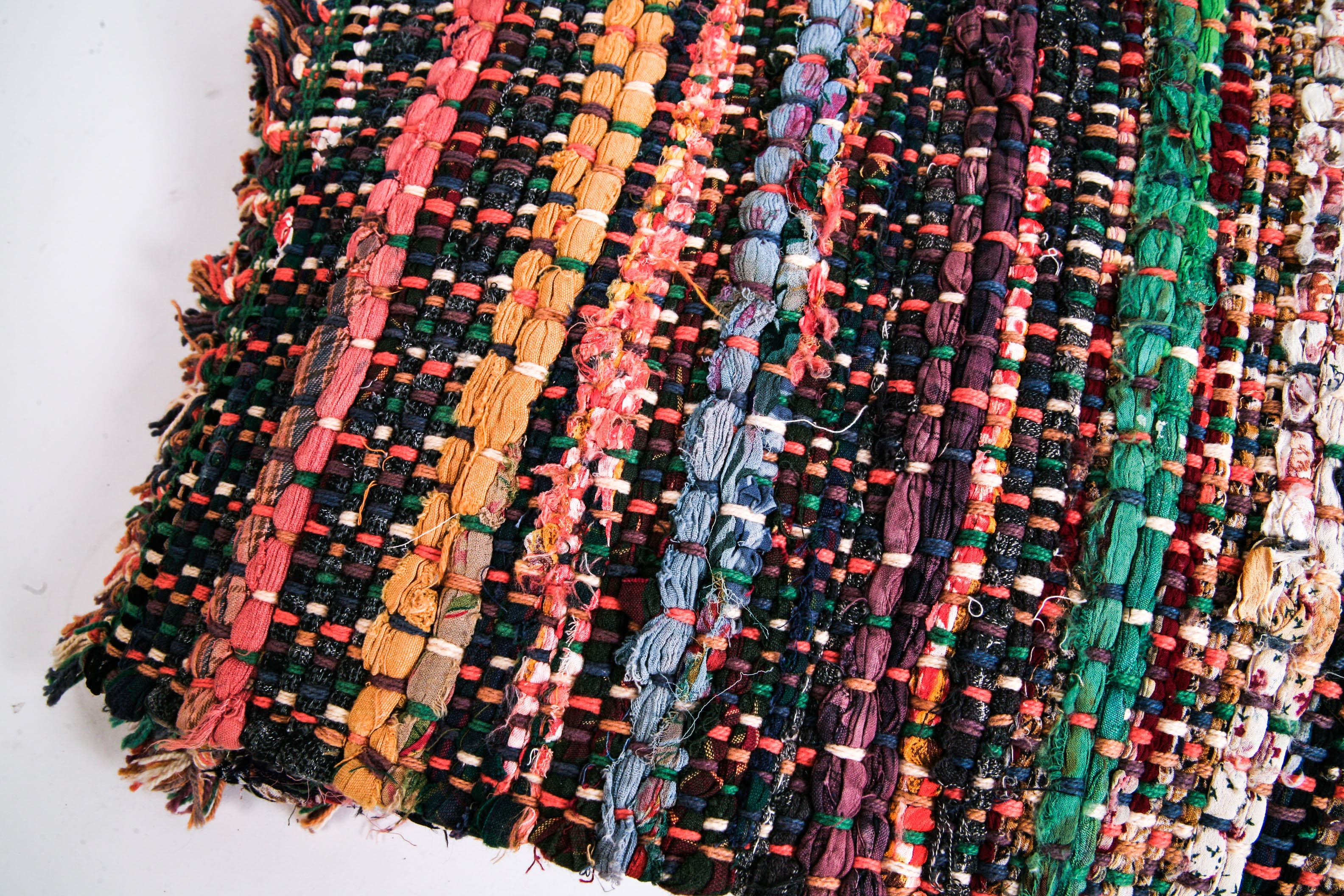Set of Eight Multi-Colored Woven Fabric Placemats