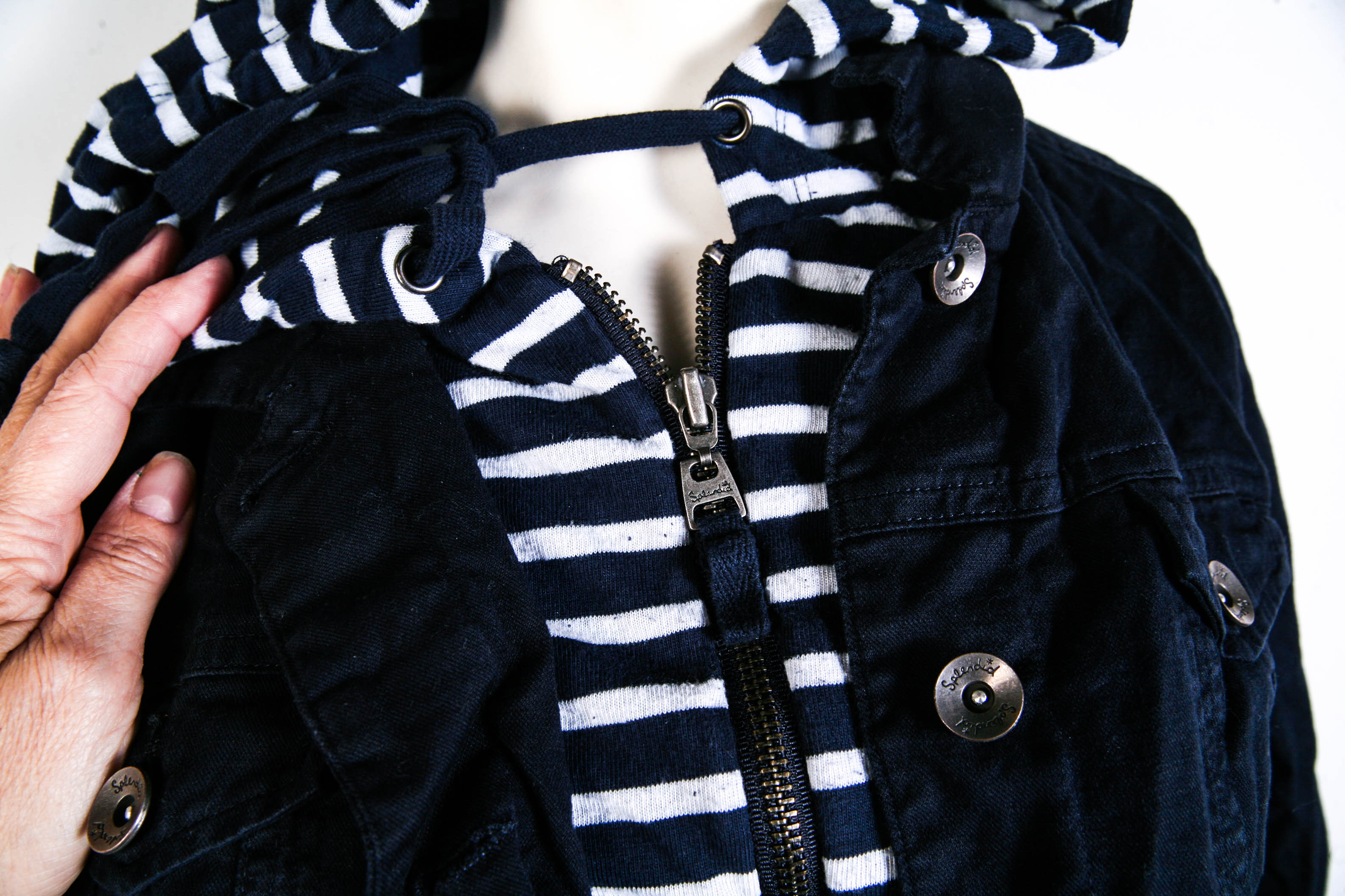 Splendid Women's Navy and White Jacket