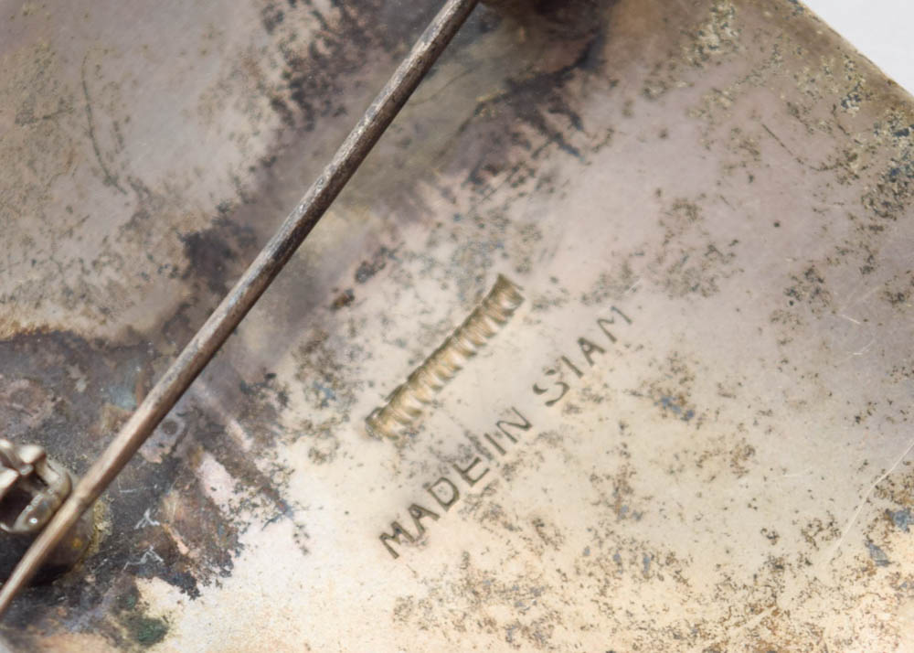 Vintage Sterling Silver and Enamel Bodhisattva Jewelry