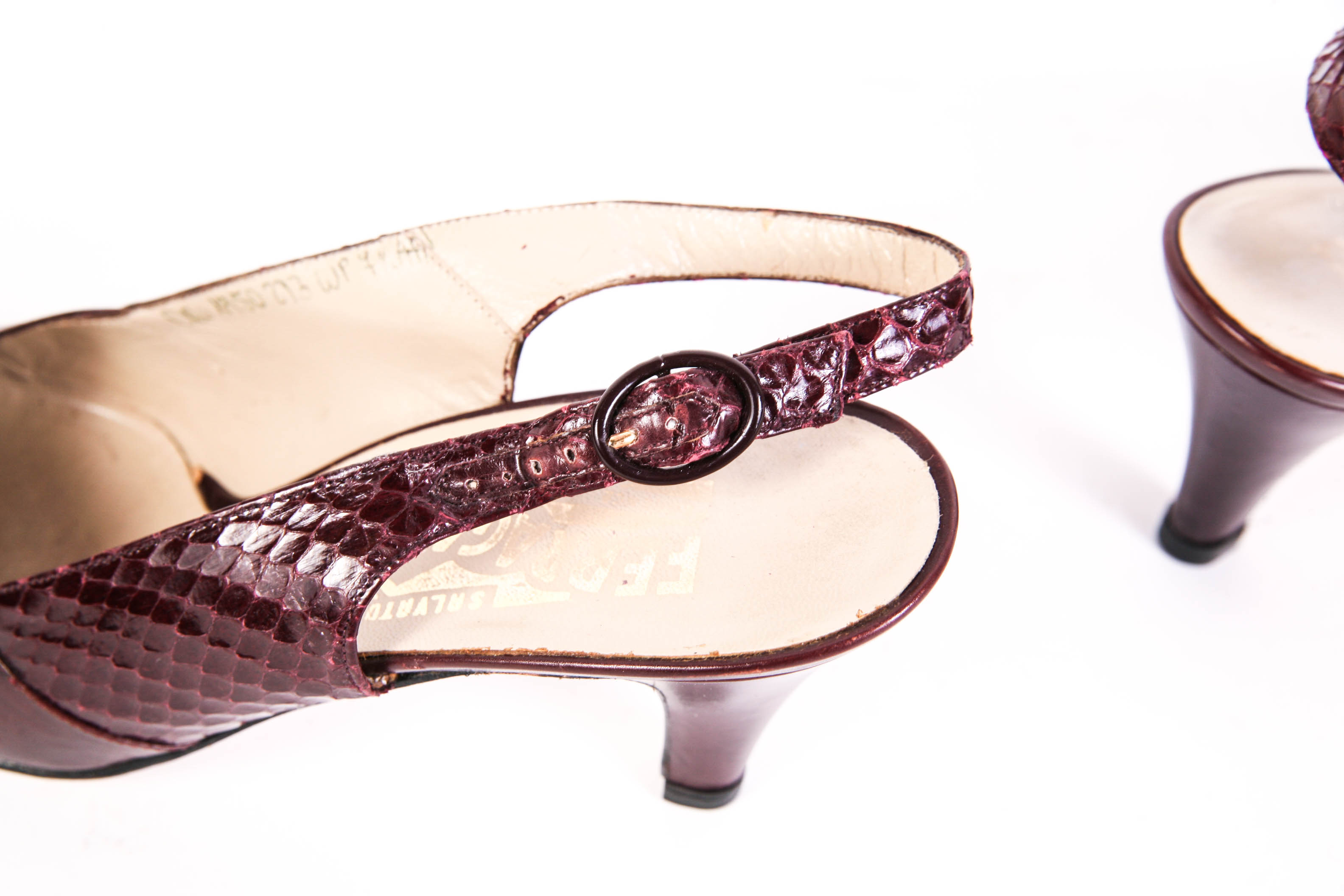 Pairing of Salvato Ferragamo and Erica Brown Heels