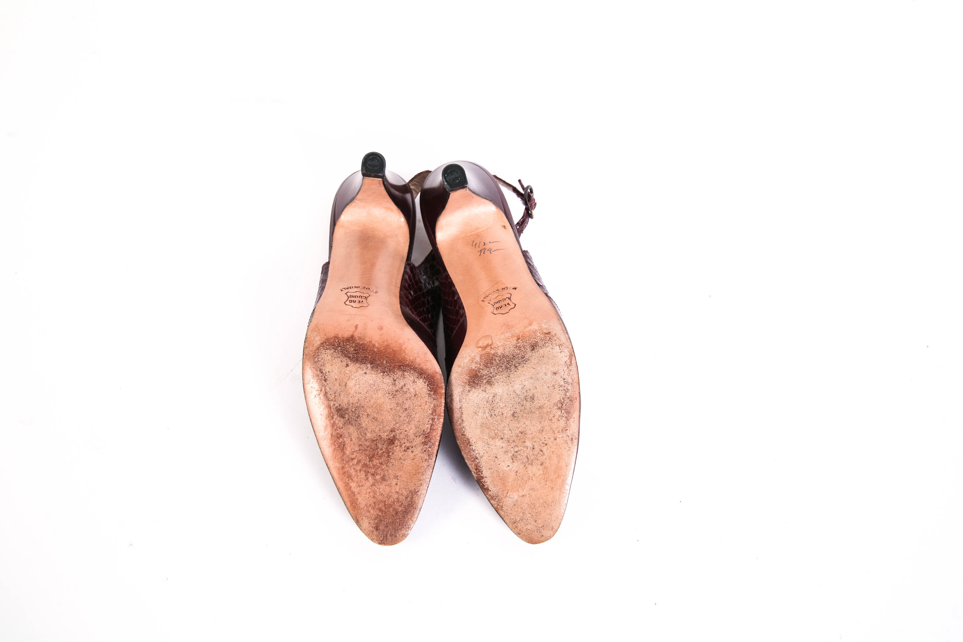 Pairing of Salvato Ferragamo and Erica Brown Heels